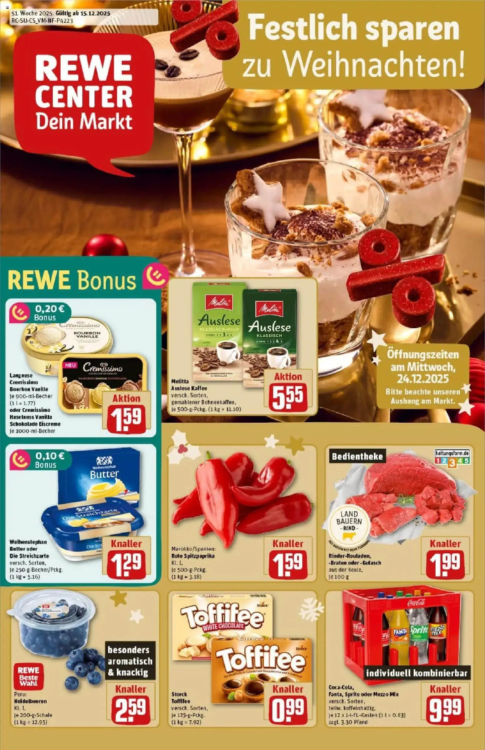 Vorschau von dem Prospekt des Geschäftes Rewe, gültig ab dem 15.12.2025