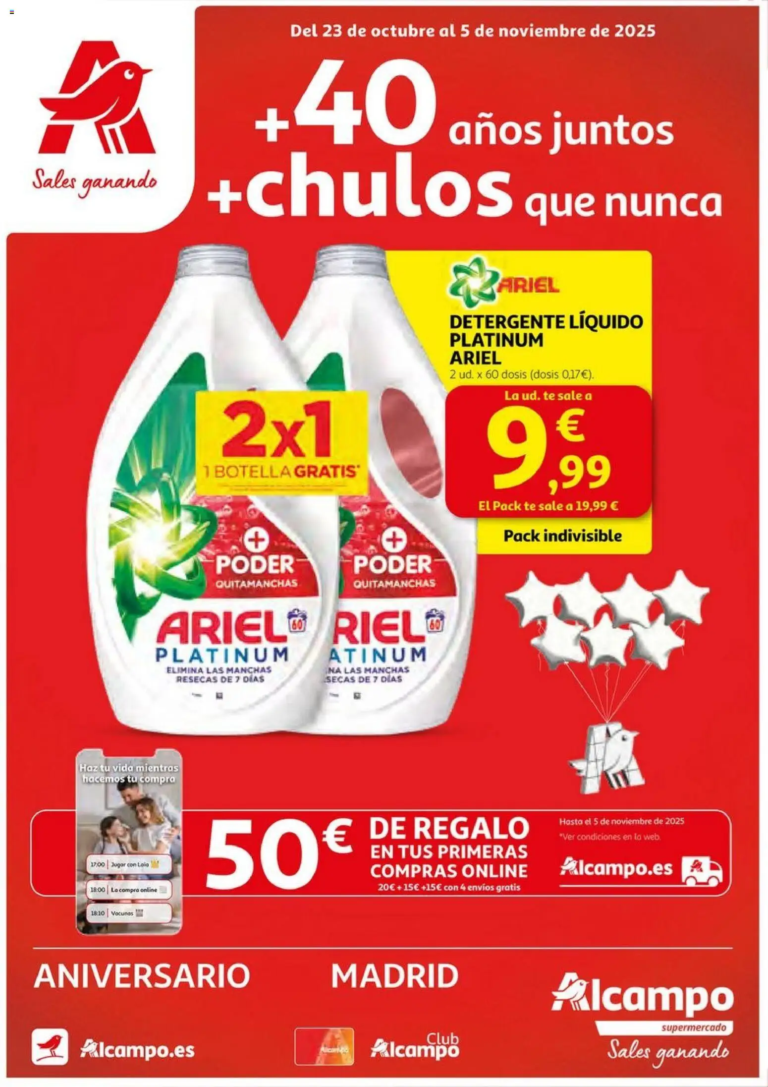 Alcampo folleto 23/10/2025 - 05/11/2025 > SM Madrid - Té, Detergente, Quitamanchas, Detergente líquido