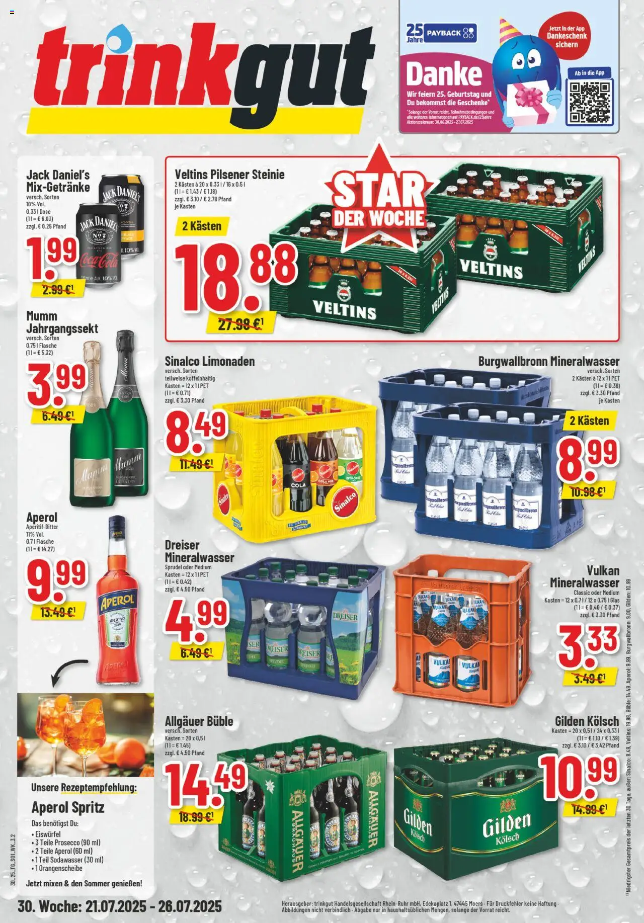 Trinkgut Prospekt ab 21.07.2025 > Angebote ab Montag