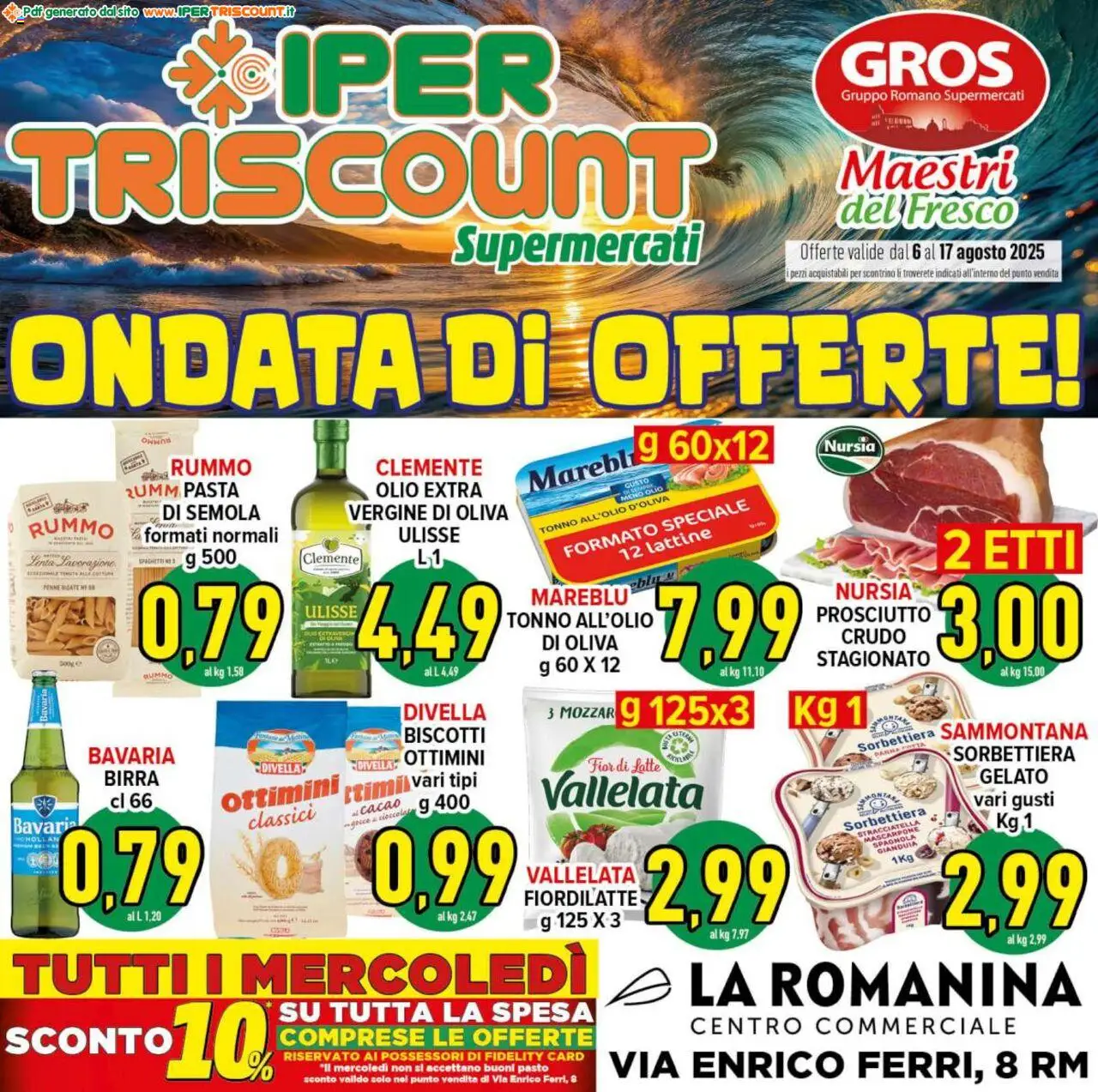 Volantino Ipertriscount valido da 06/08/2025 numero di pagina 1