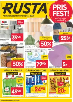 Förhandsgranska reklamblad Aktuella reklamblad Rusta från butik Rusta gäller från 05/01/2026