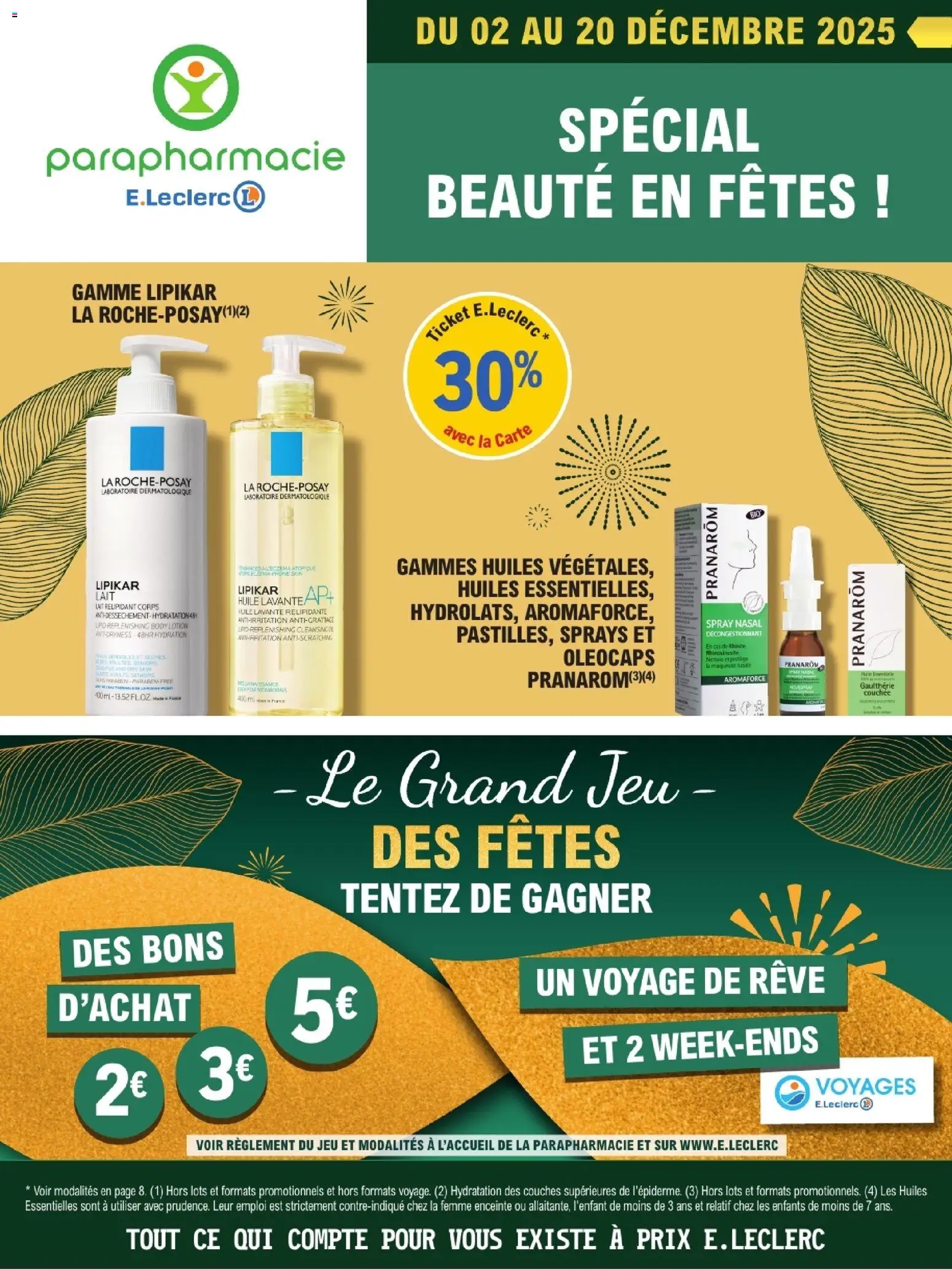 Prévisualisation de Spécial beauté en fêtes du magasin E.Leclerc formulaire valide 02/12/2025