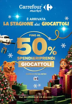 Anteprima dell'opuscolo Volantino Market Giocattoli - Roma dal negozio Carrefour valido da 24/10/2025