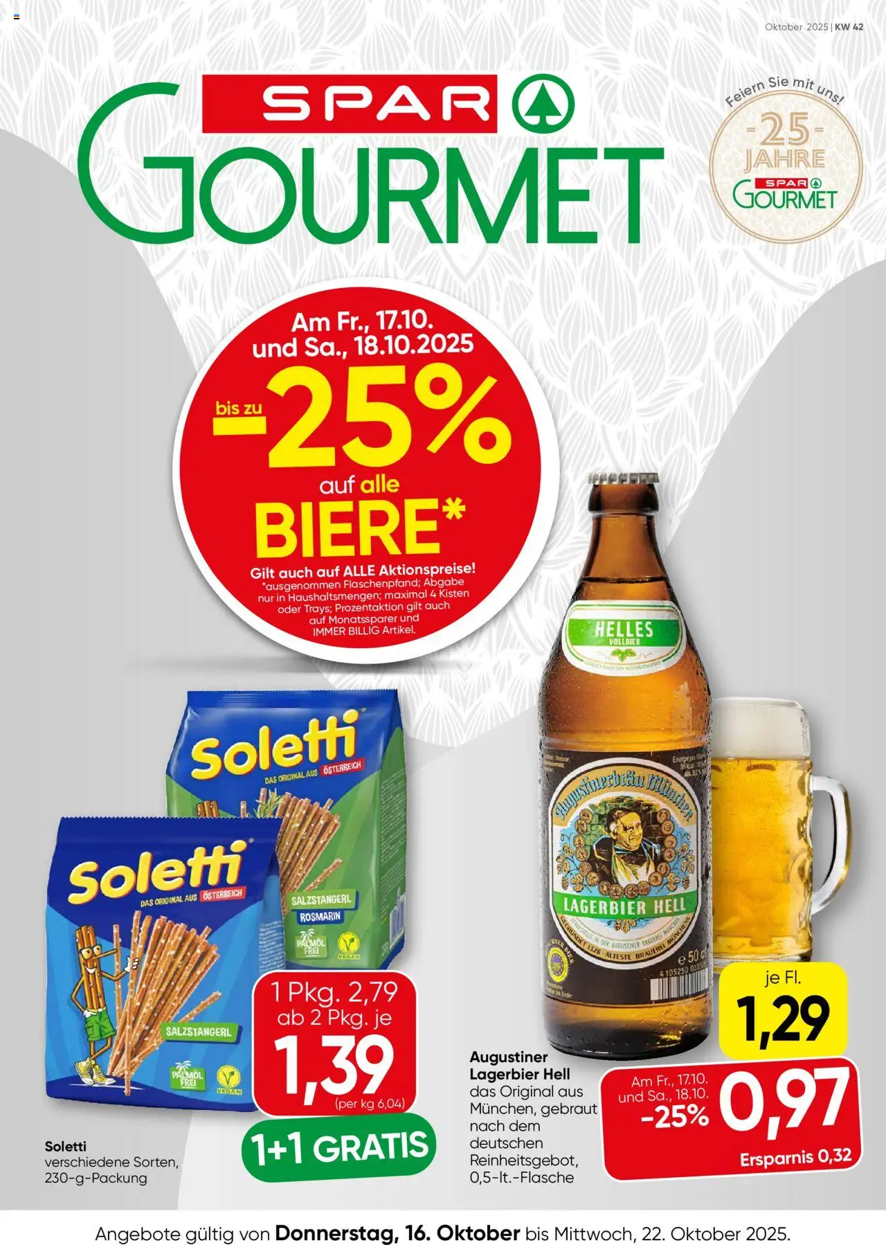  SPAR Gourmet Flugblatt Niederösterreich ab (16.10.2025 - 22.10.2025) - Seite 1