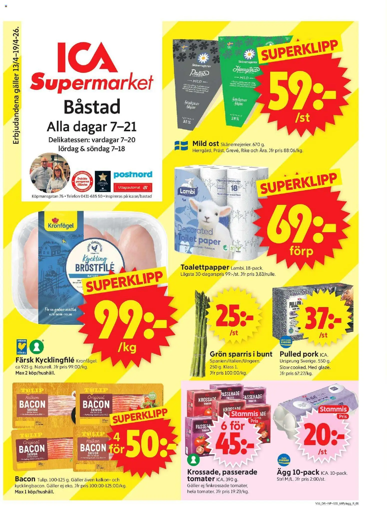 Förhandsgranska reklamblad Båstad från butik ICA Supermarket gäller från 13/04/2026
