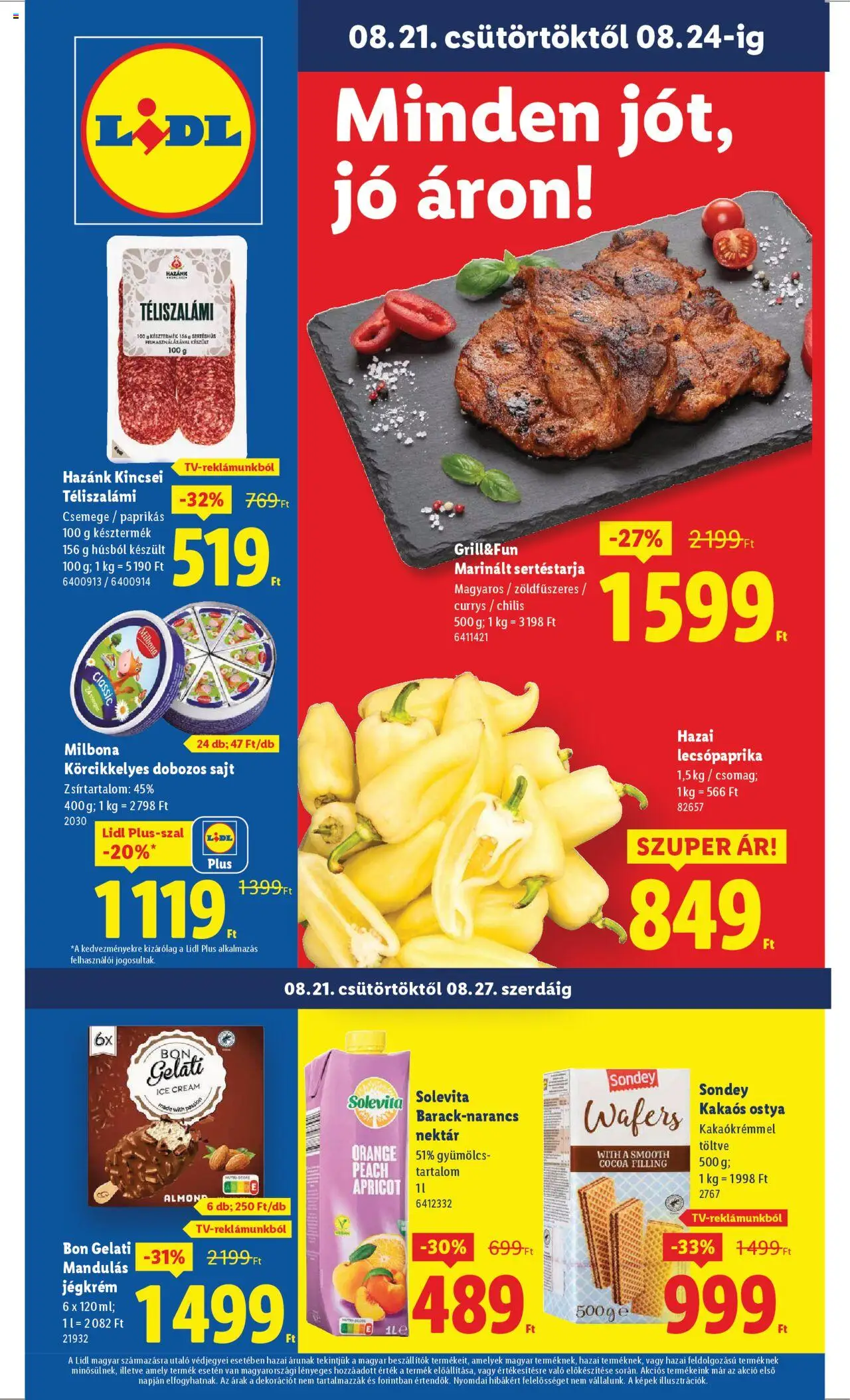Lidl aktuális szórólap, érvényes 2025.08.21.-től - 1 oldal