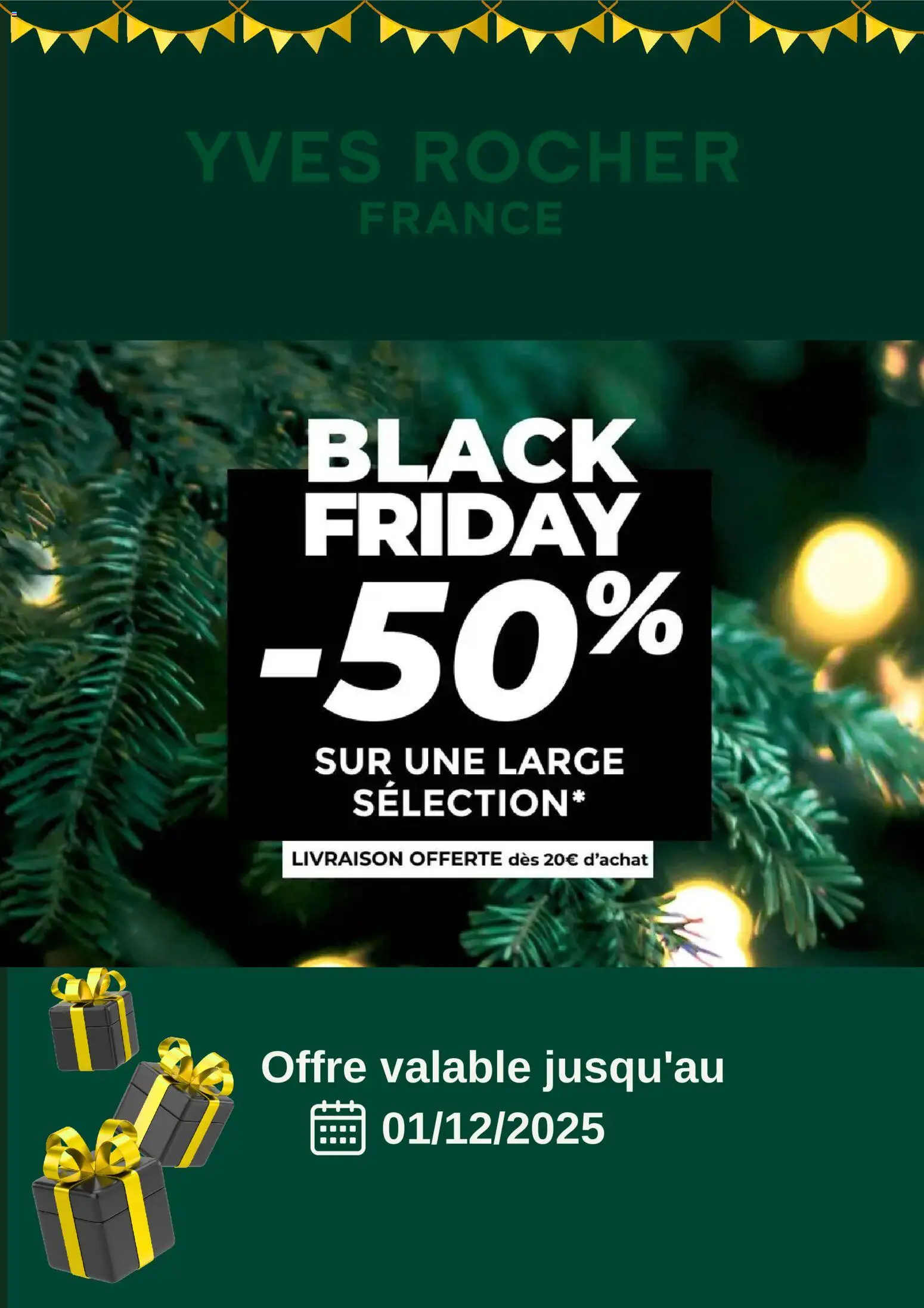 Prévisualisation de Black Friday du magasin Yves Rocher formulaire valide 17/11/2025