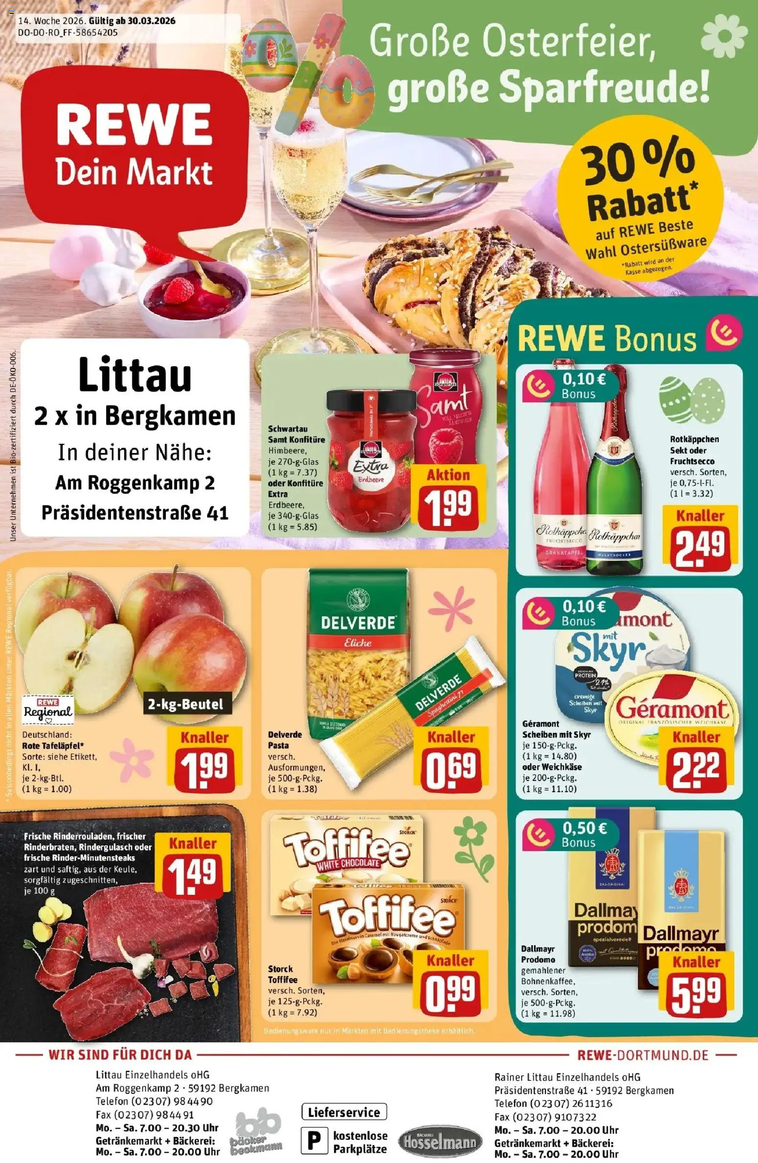 Vorschau von dem Prospekt des Geschäftes Rewe, gültig ab dem 30.03.2026