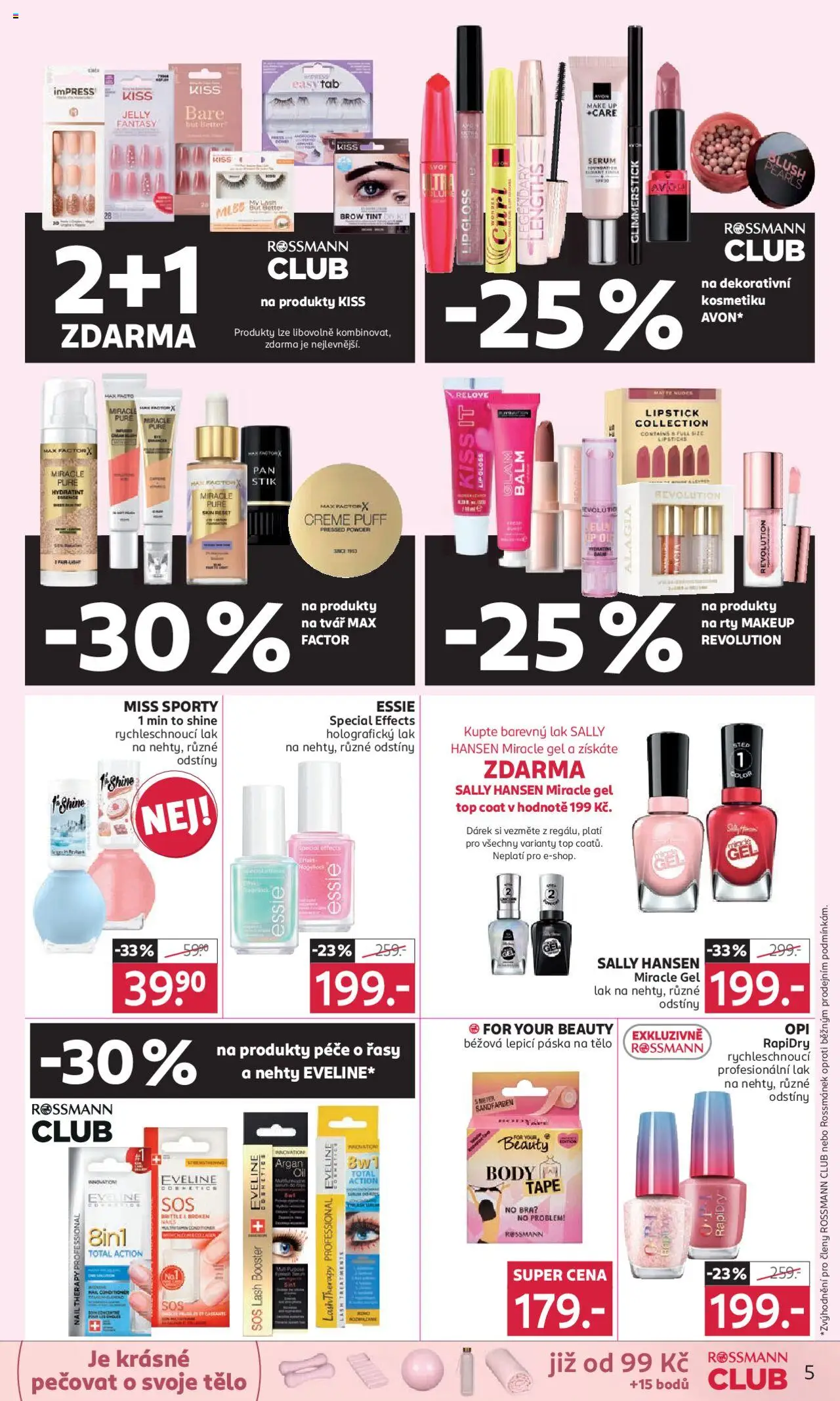  Rossmann Leták (18.06.2025 - 01.07.2025) - strana 5 - Nehty, Essence, Makeup, Body, Multivitamin, Sérum, Miss Sporty