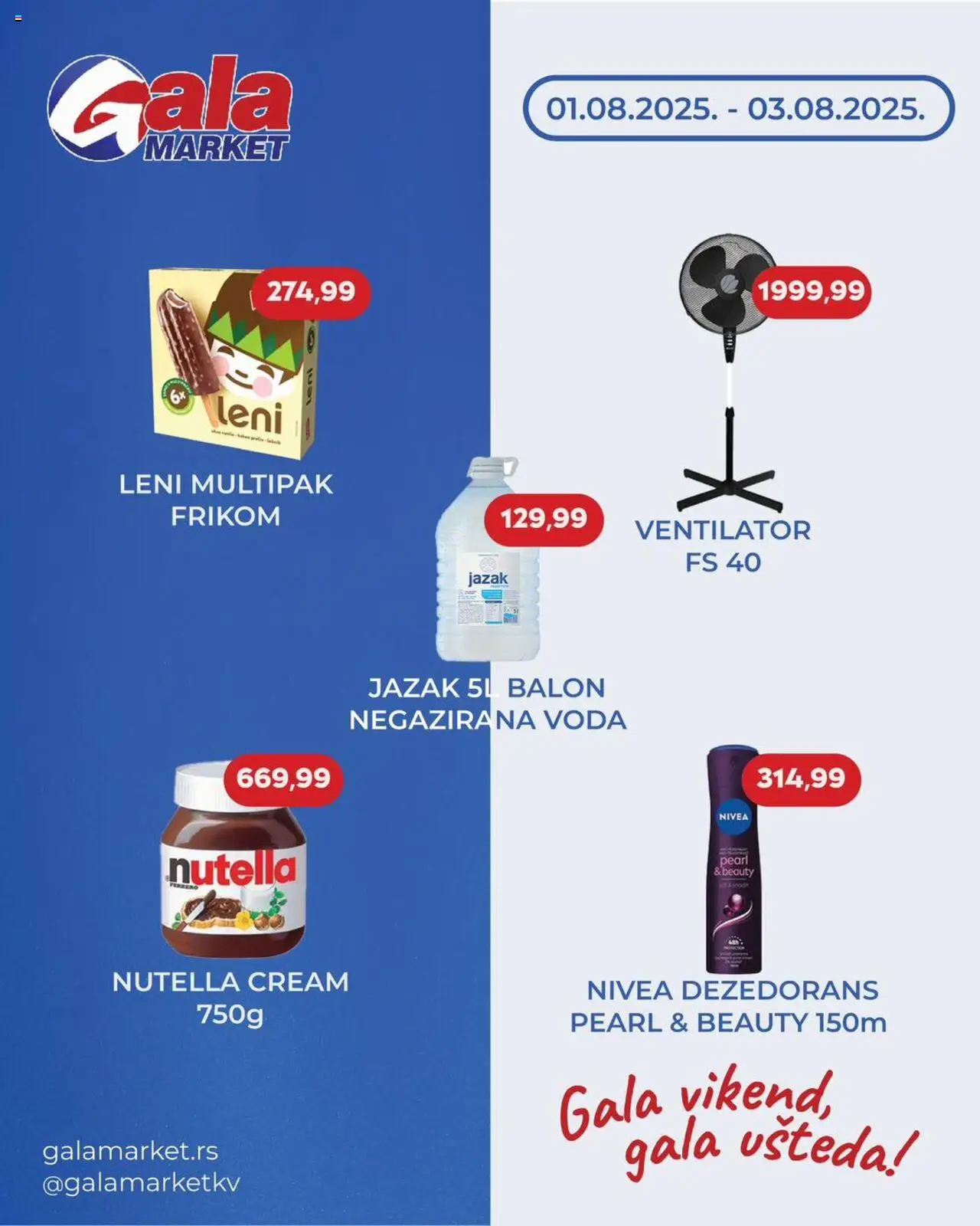 Gala MARKET katalog važi od 01.08.2025 - stranica 1