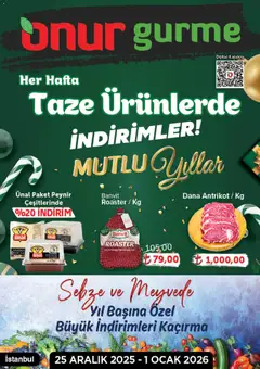 Onur Market Katalog Gurme - Istanbul 25.12.2025 - Broşürünün önizlemesi