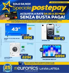 Anteprima dell'opuscolo Euronics volantino Acquista a rate senza busta paga dal negozio Euronics valido da 23/04/2026