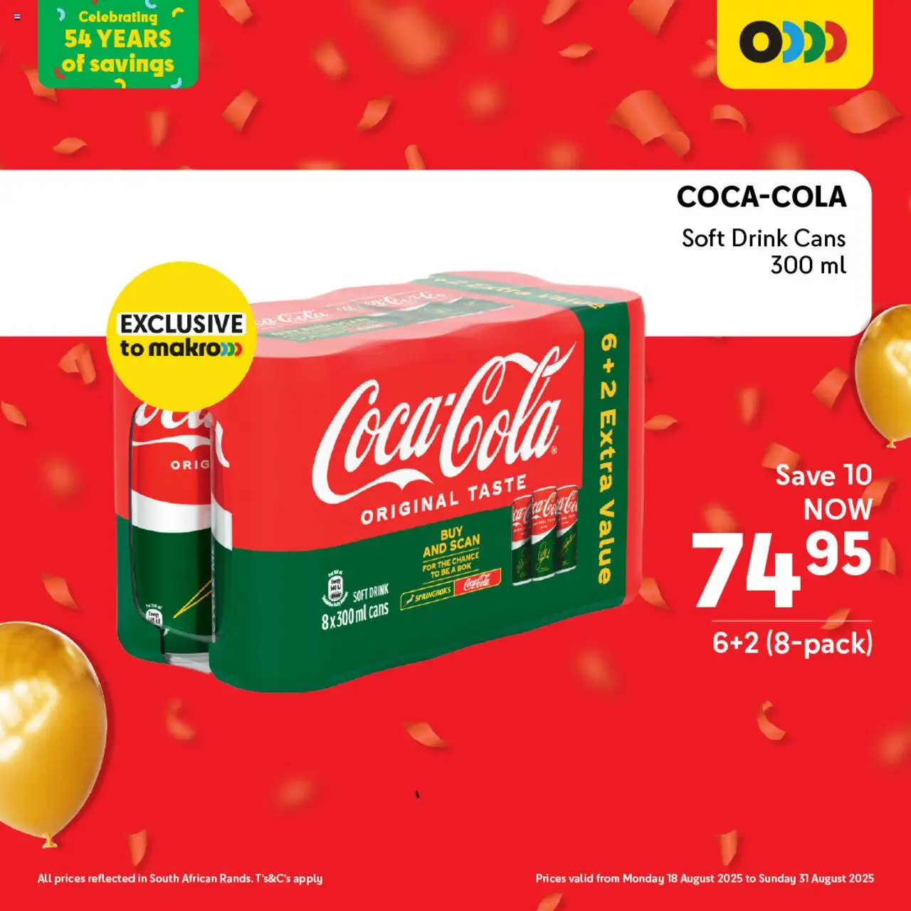 Makro Birthday Deals Drinks from 18/08 - 31/08/2025 > Promotions