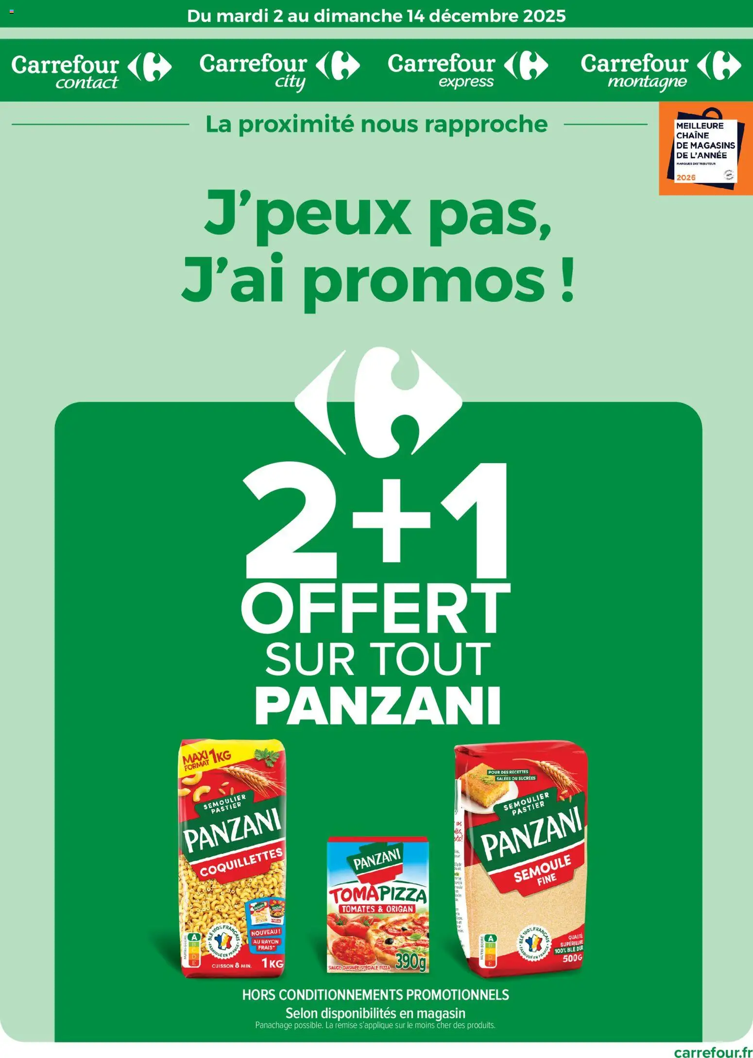 Prévisualisation de J'peux pas j'ai promo du magasin Carrefour City formulaire valide 02/12/2025