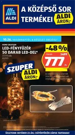 Aldi - Középső sor termékei megtekintése, amely érvényes 2025.10.23.-től