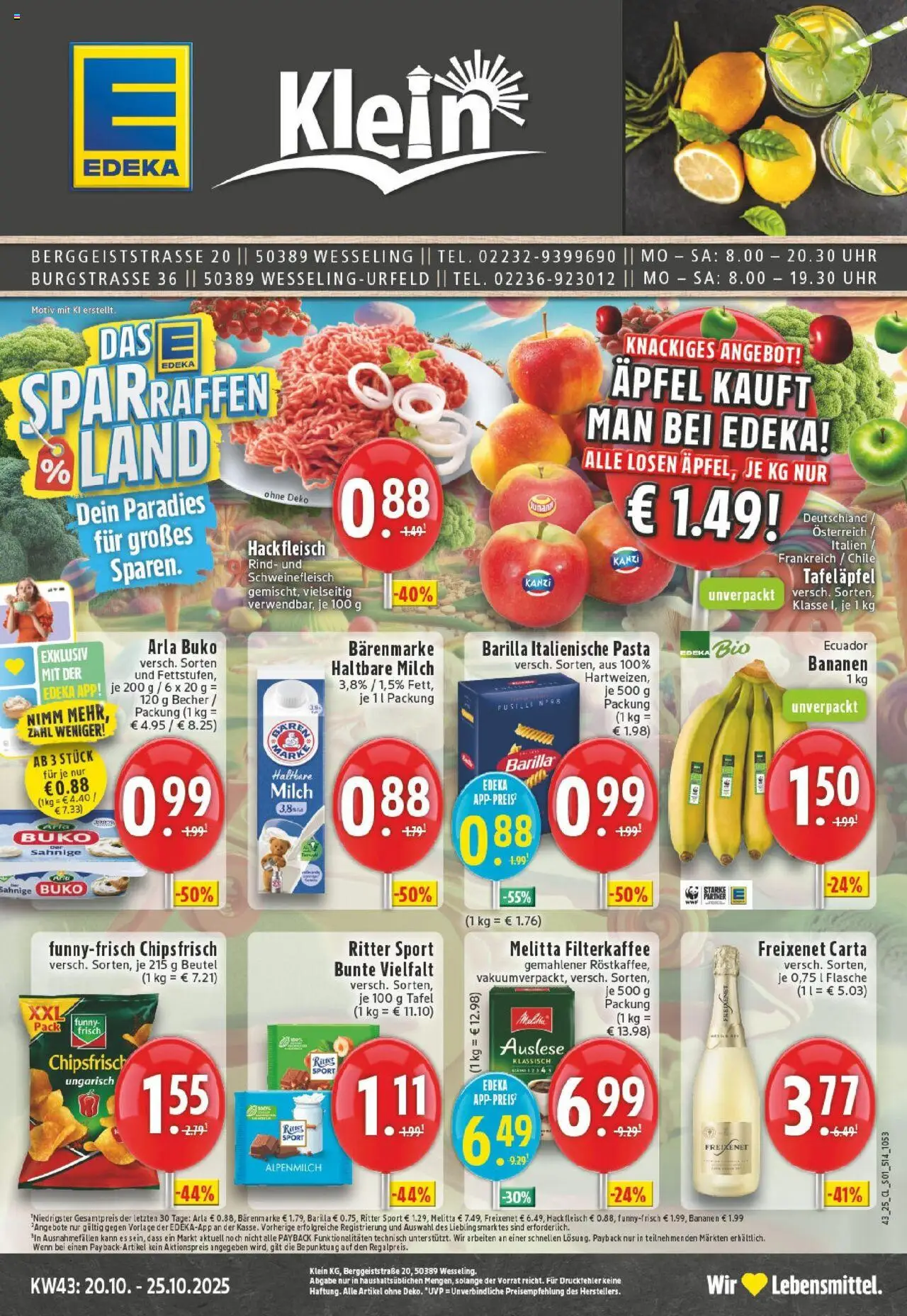 EDEKA Prospekt ab 19.10.2025 - Prospekt Wesseling-Berzdorf Online