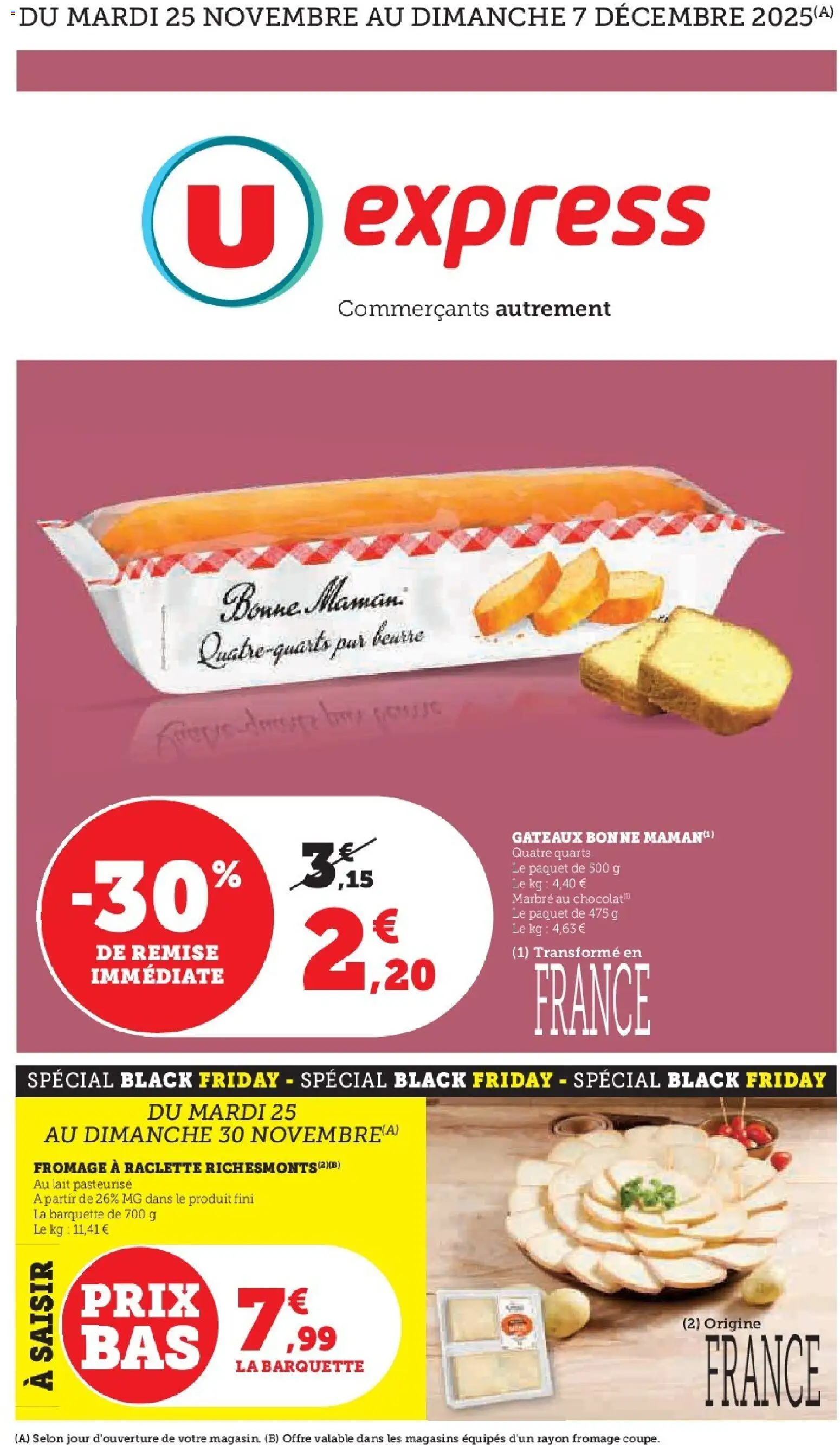 Prévisualisation de Les prix bas de la semaine du magasin U Express formulaire valide 25/11/2025