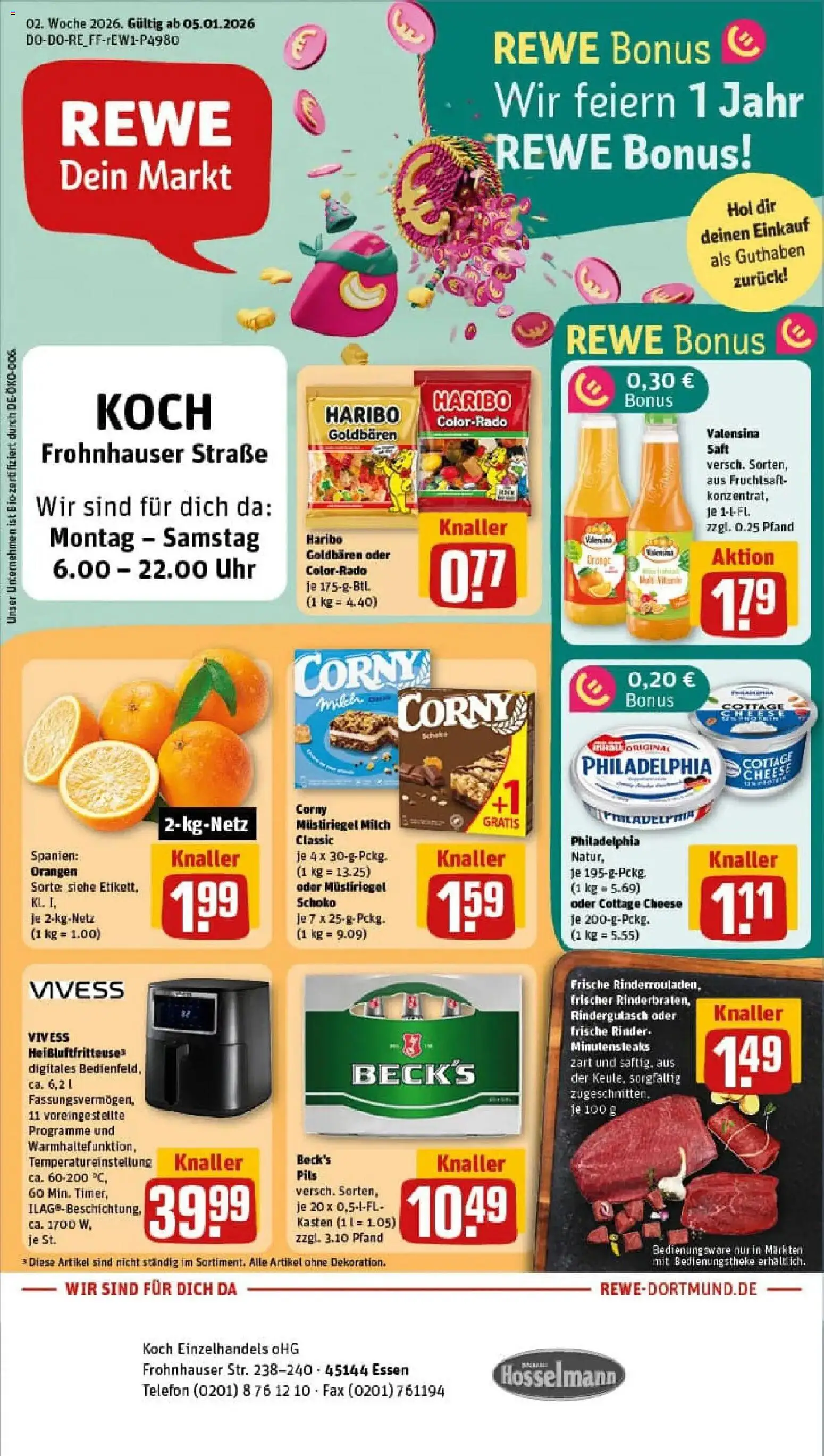 Vorschau von dem Prospekt des Geschäftes Rewe, gültig ab dem 04.01.2026