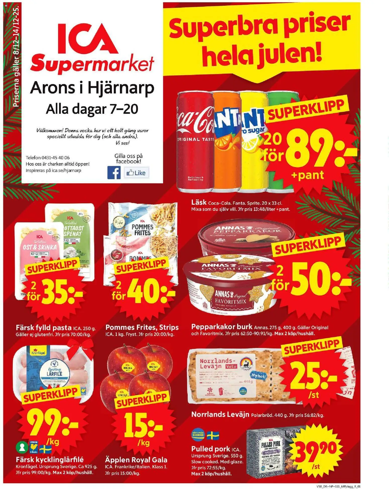 Förhandsgranska reklamblad Hjärnarp från butik ICA Supermarket gäller från 08/12/2025