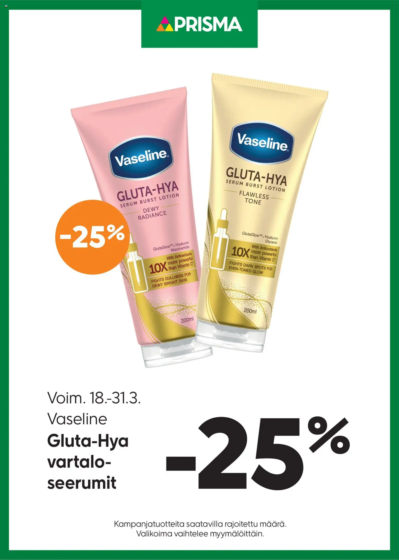Kaupan Prisma Prisma tarjoukset Vaseline esikatselu, voimassa 18/03/2026