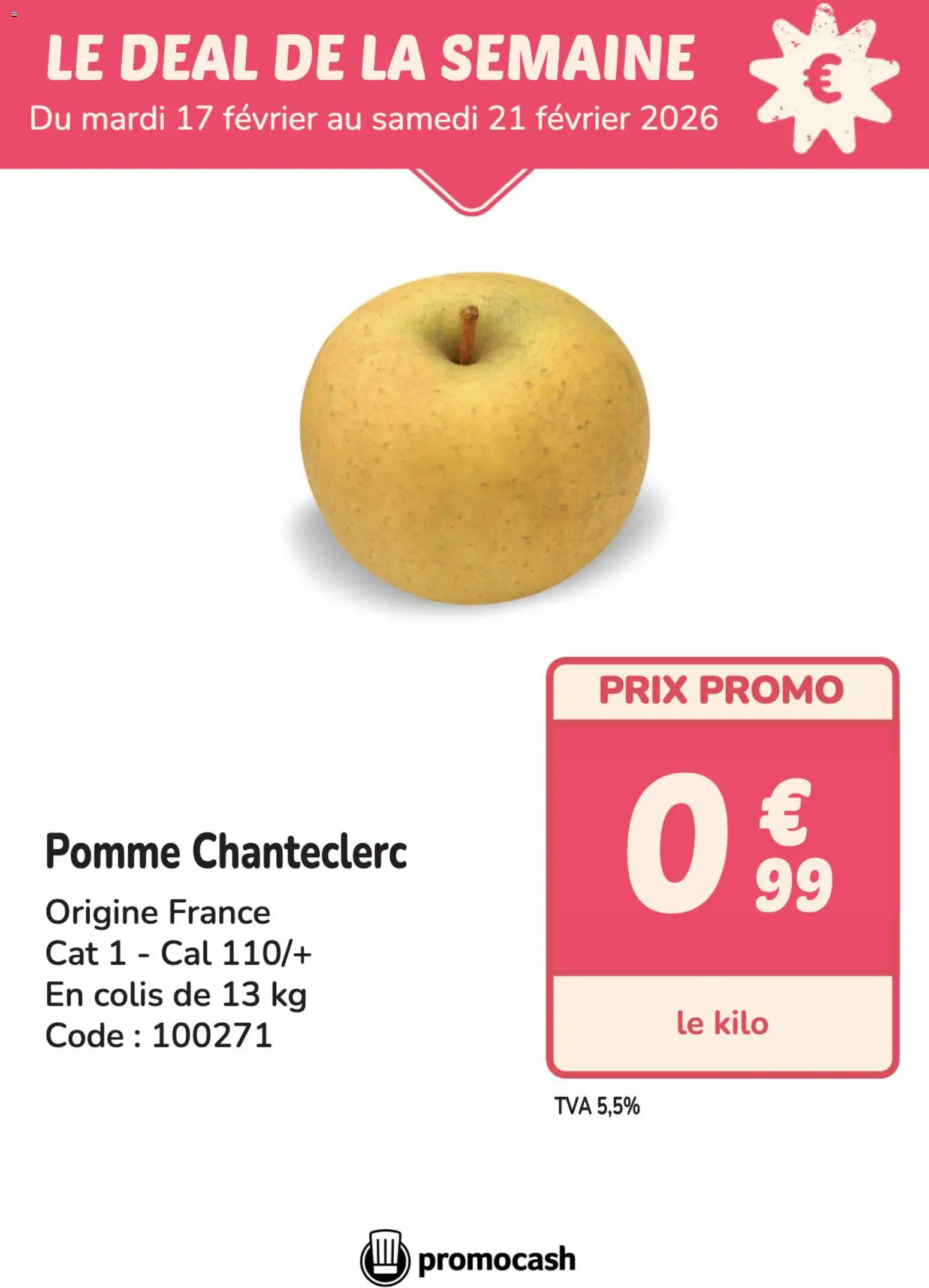 Prévisualisation de Deal de la semaine du magasin Promocash formulaire valide 17/02/2026