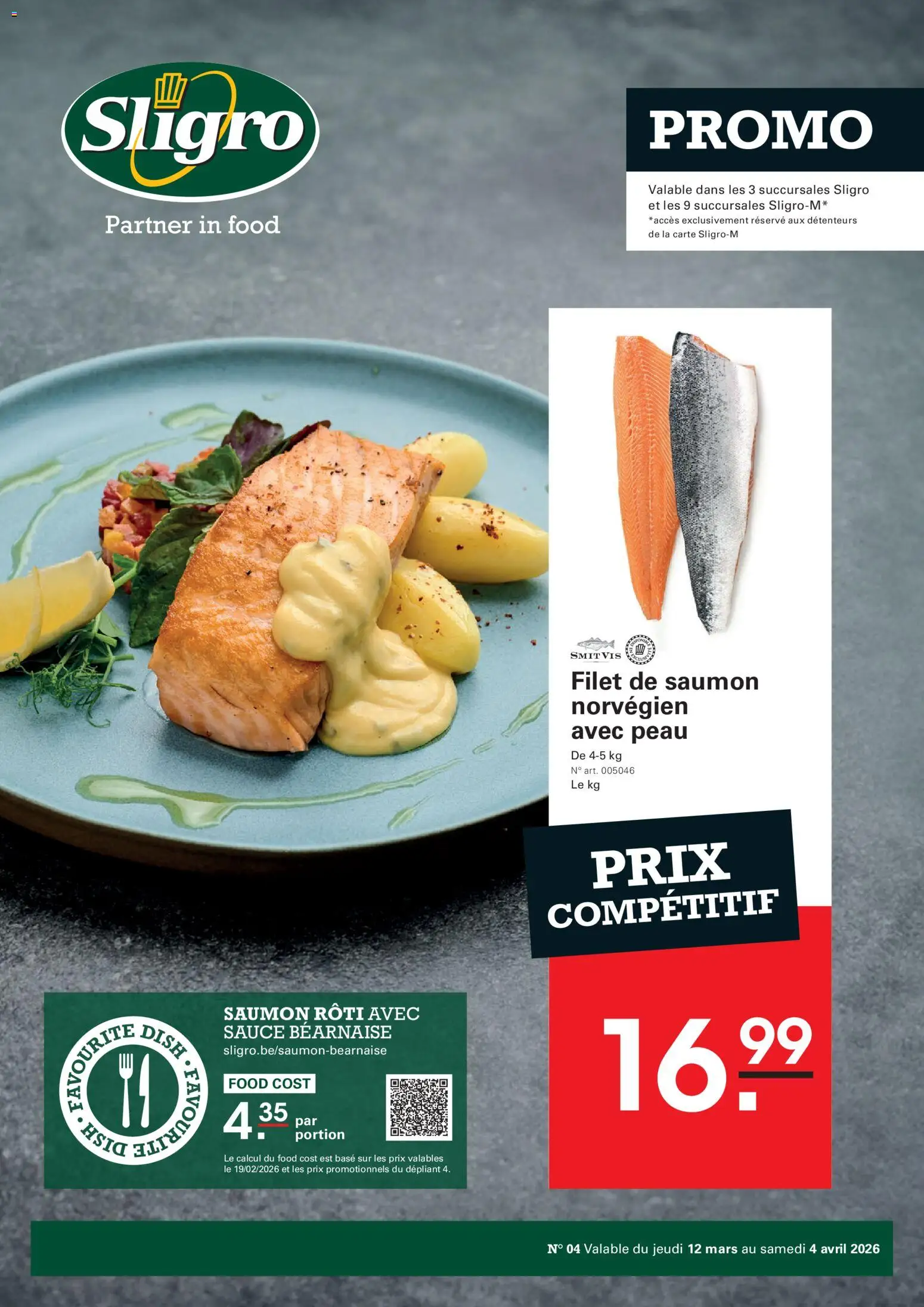 Voorbeeld van Sligro Publicité van winkel Sligro geldig vanaf 17/03/2026 - La, Mars, Filet