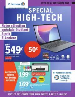 Prévisualisation de Catalogue special high-tech | Le Blanc Mesnil du magasin E.Leclerc formulaire valide 16/09/2025