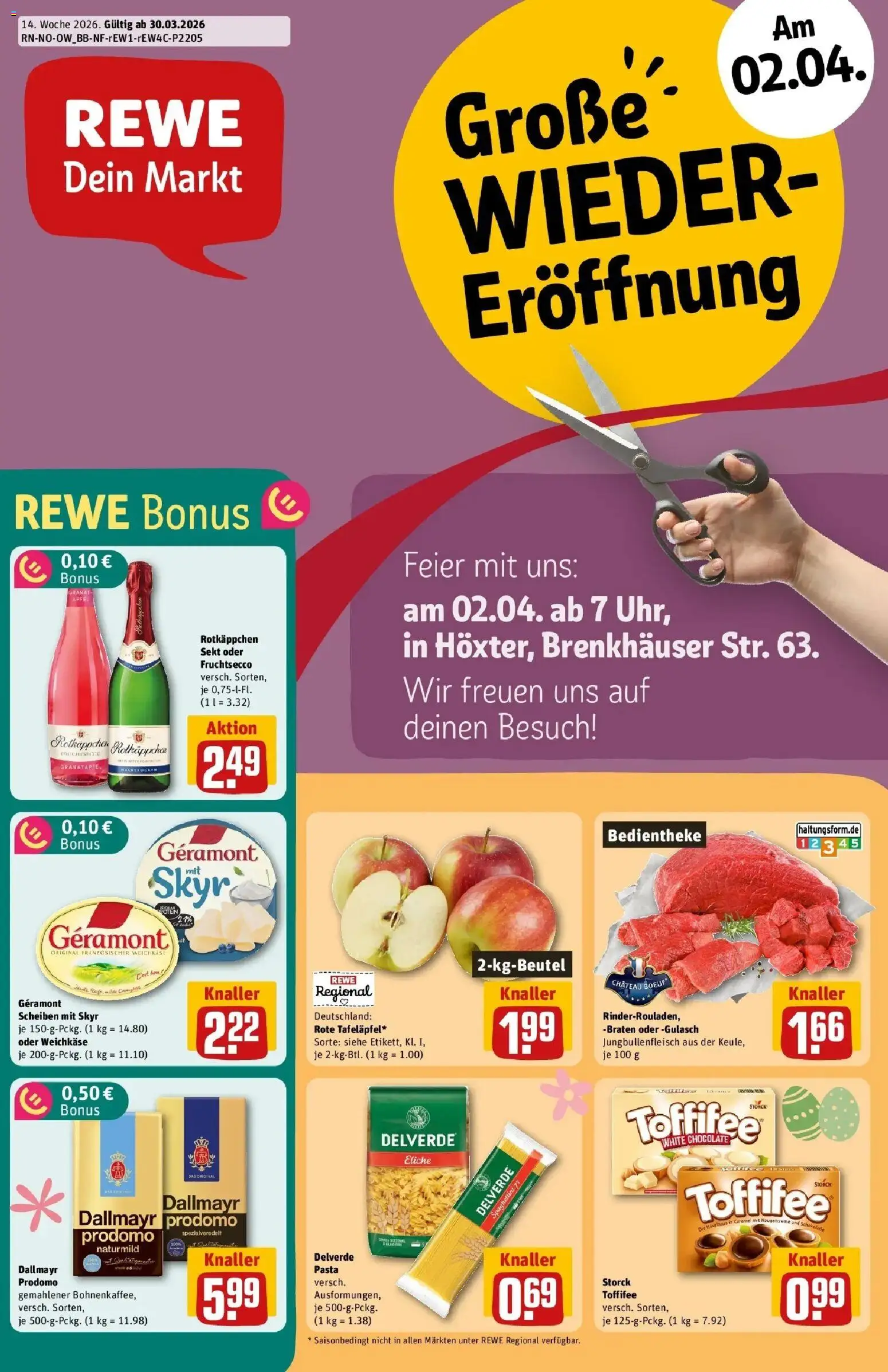 Vorschau von dem Prospekt des Geschäftes Rewe, gültig ab dem 30.03.2026