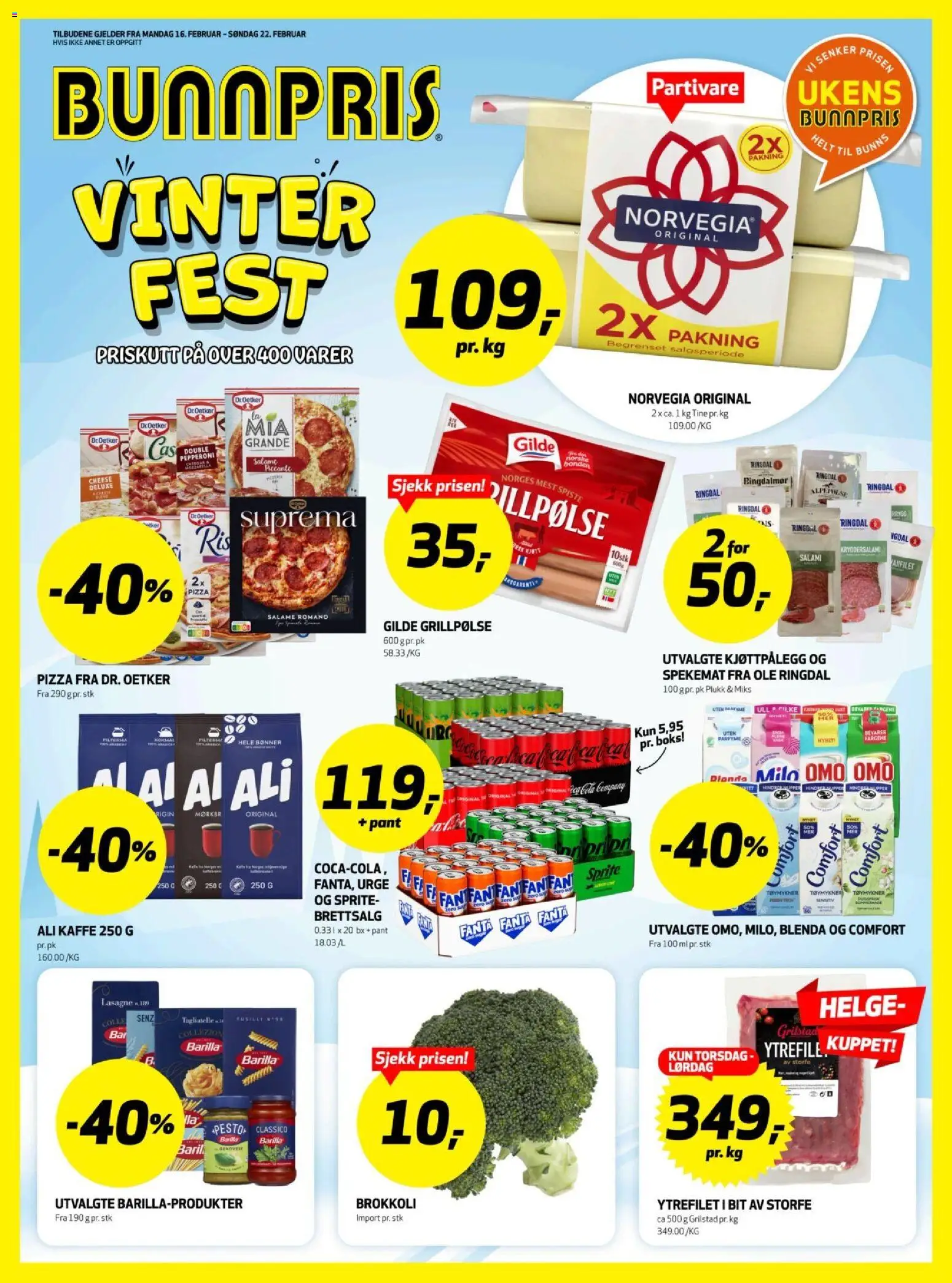 Forhåndsvis Kundeavis Kristiansund fra butikk Bunnpris gyldig fra 16/02/2026