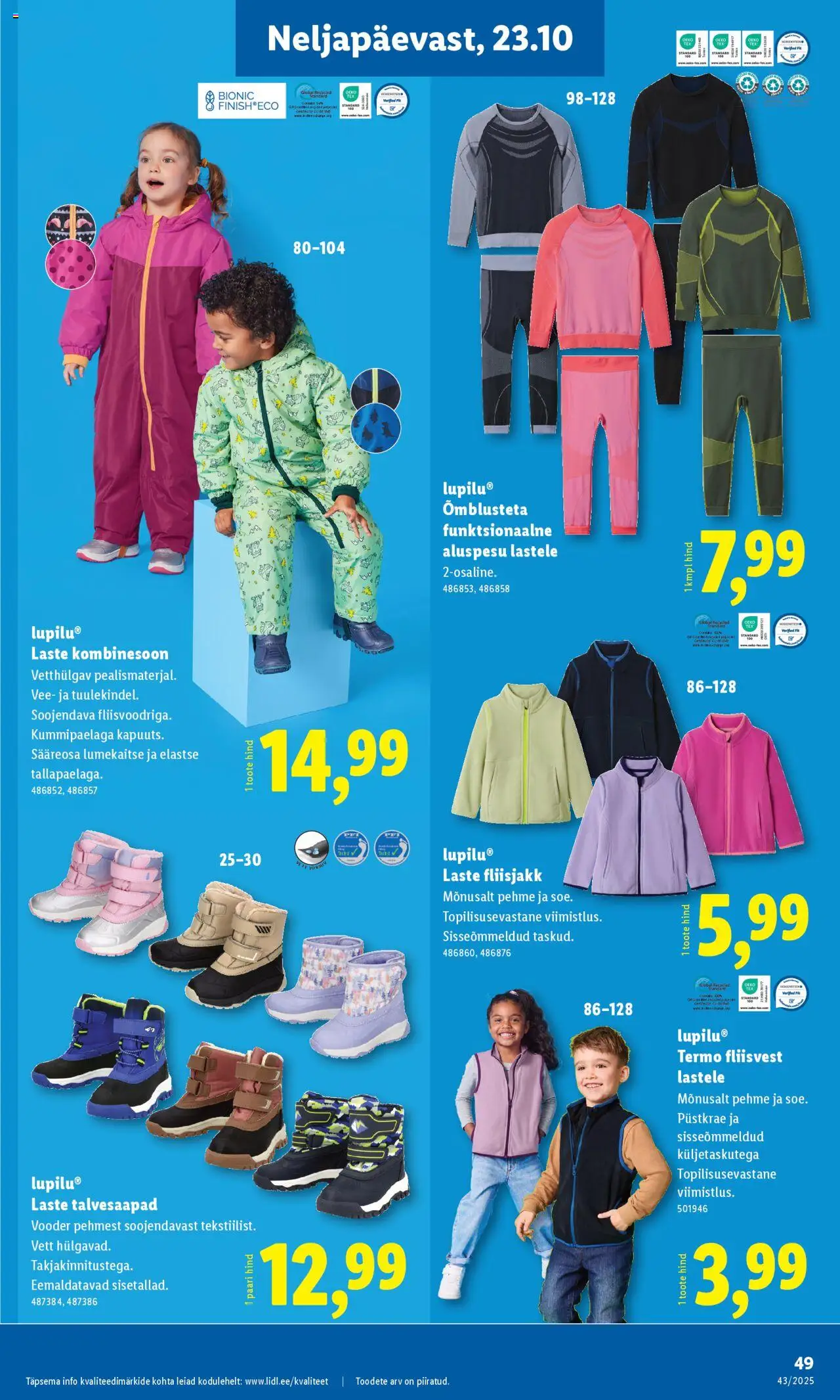 Lidl kliendilehe eelvaade alates 2025.10.20