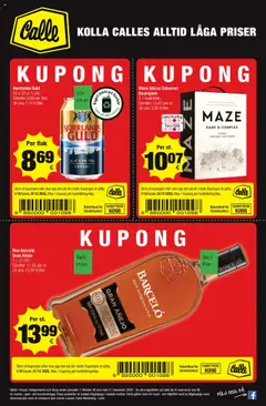 Eksempel på tilbudsavis Svenske kupontilbud fra butik Calle gyldig fra 01/10/2025