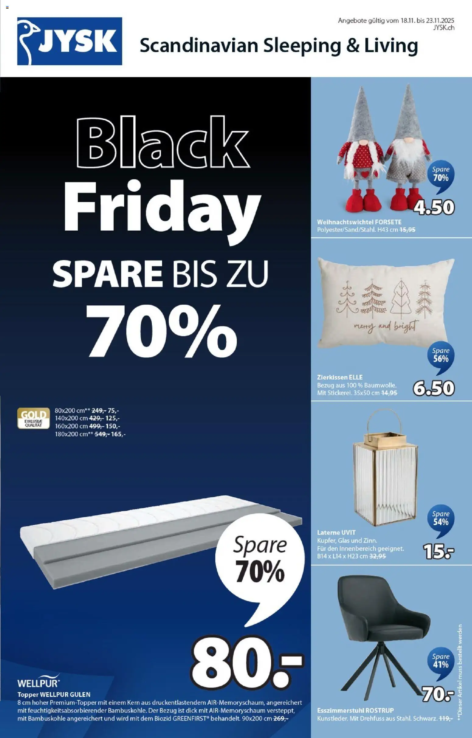 Vorschau des Merkblatts Black Friday vom Shop JYSK gültig von 18.11.2025 bis 23.11.2025