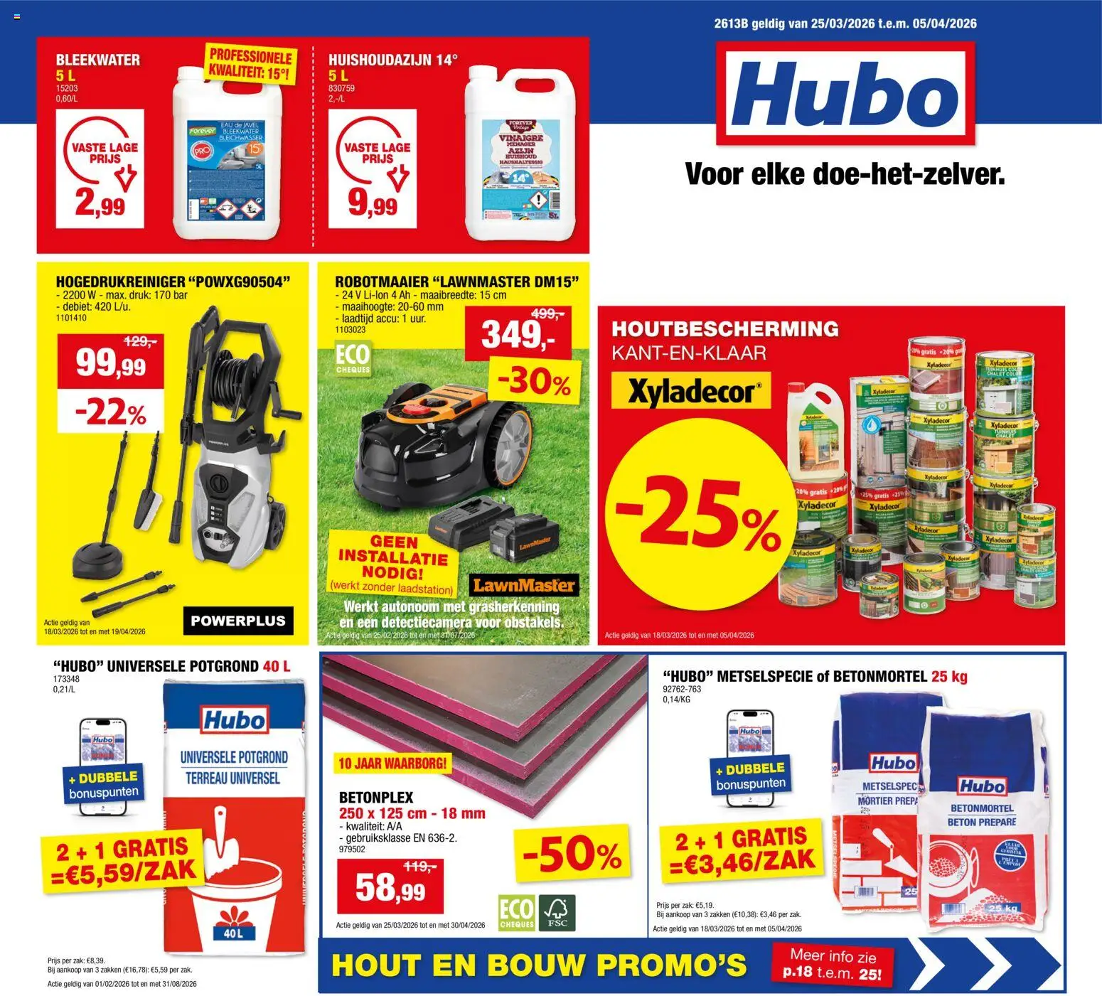 Voorbeeld van Hubo Folder van winkel Hubo geldig vanaf 25/03/2026