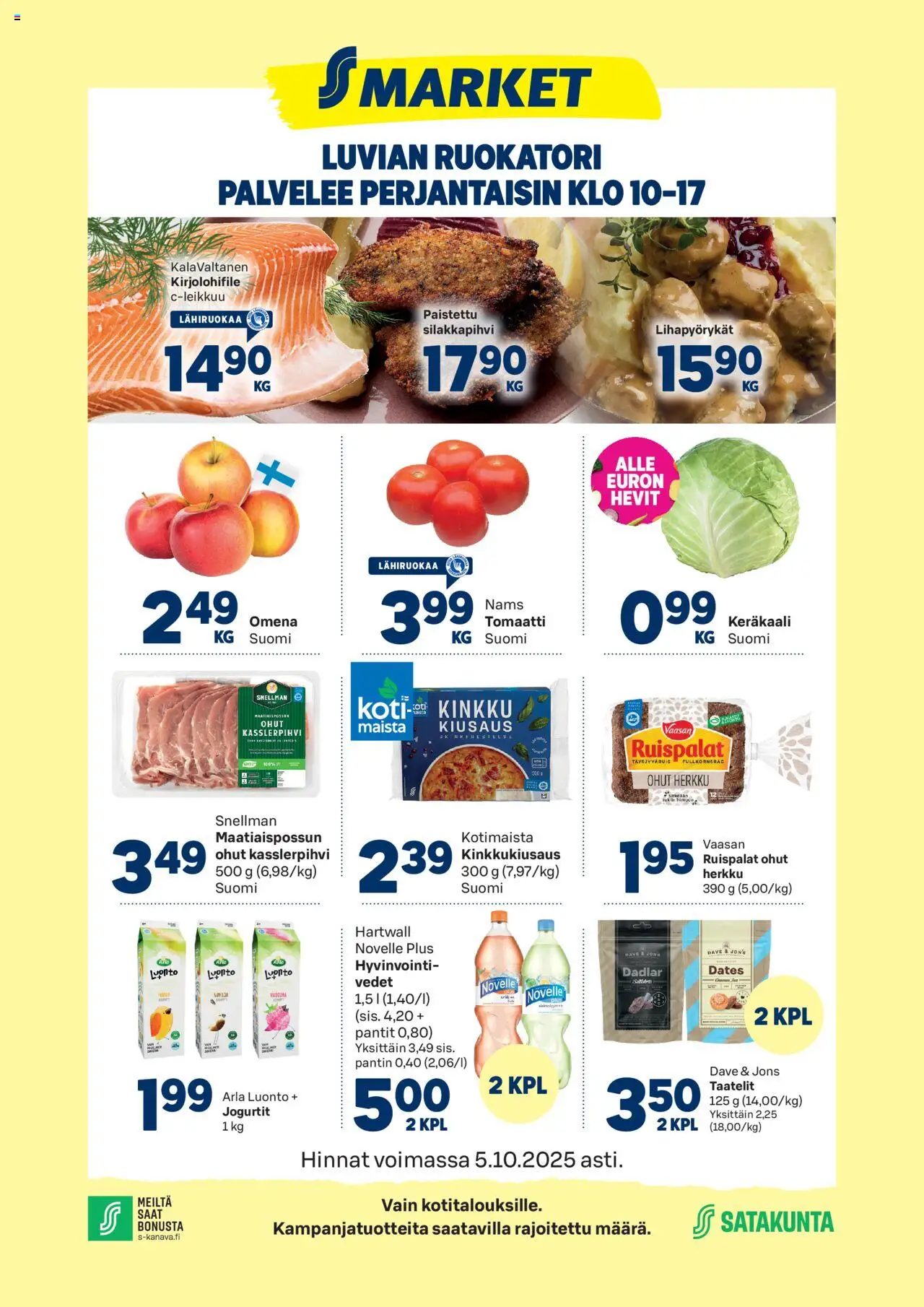 S-market-kaupan Luvia voimassa 01/10/2025 - Sivulla 1