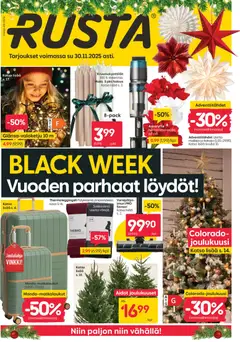 Kaupan Rusta Black Friday esikatselu, voimassa 24/11/2025