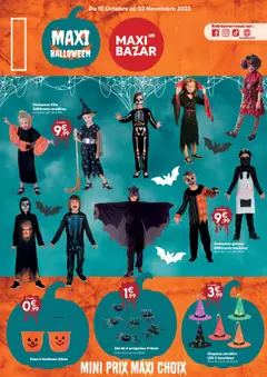Prévisualisation de Catalogue Halloween du magasin Maxi Bazar formulaire valide 15/10/2025