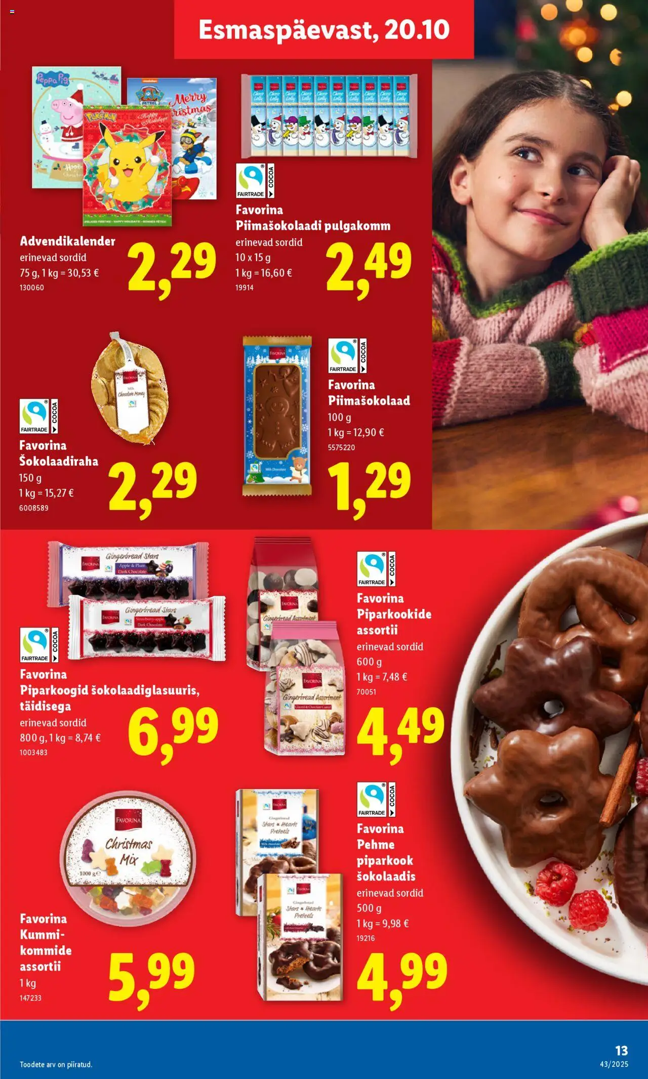 Lidl kliendilehe eelvaade alates 2025.10.20