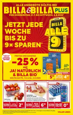 Vorschau der Angebote: Billa Kärnten gültig ab 31.07.2025
