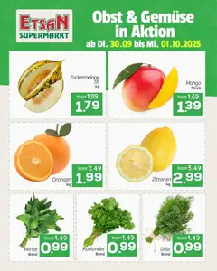 Vorschau der Angebote: ETSAN Obst und Gemüse gültig ab 30.09.2025