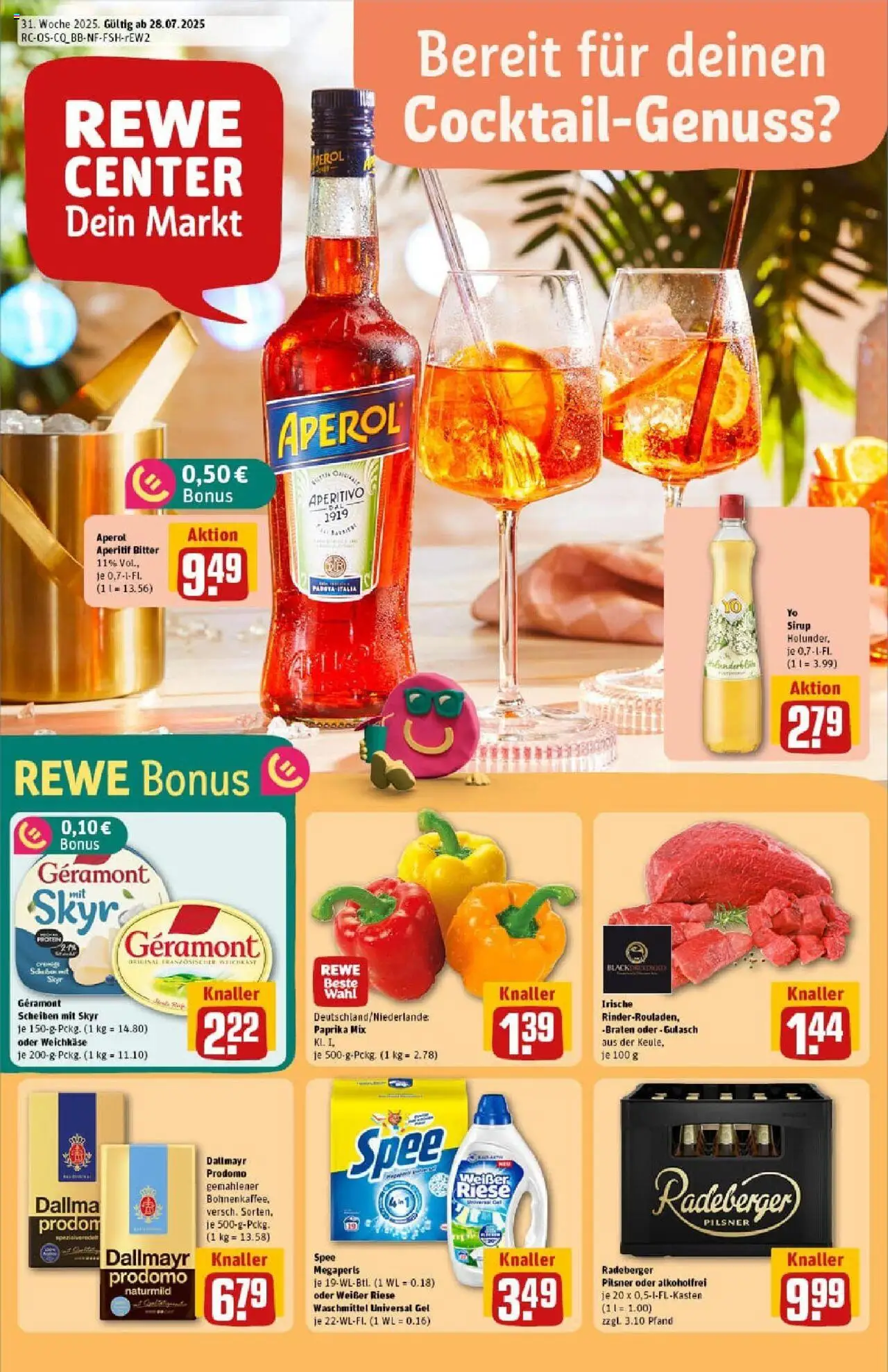 REWE Prospekt ab 27.07.2025 nächste Woche - Prospekt Weimar / Schöndorf	