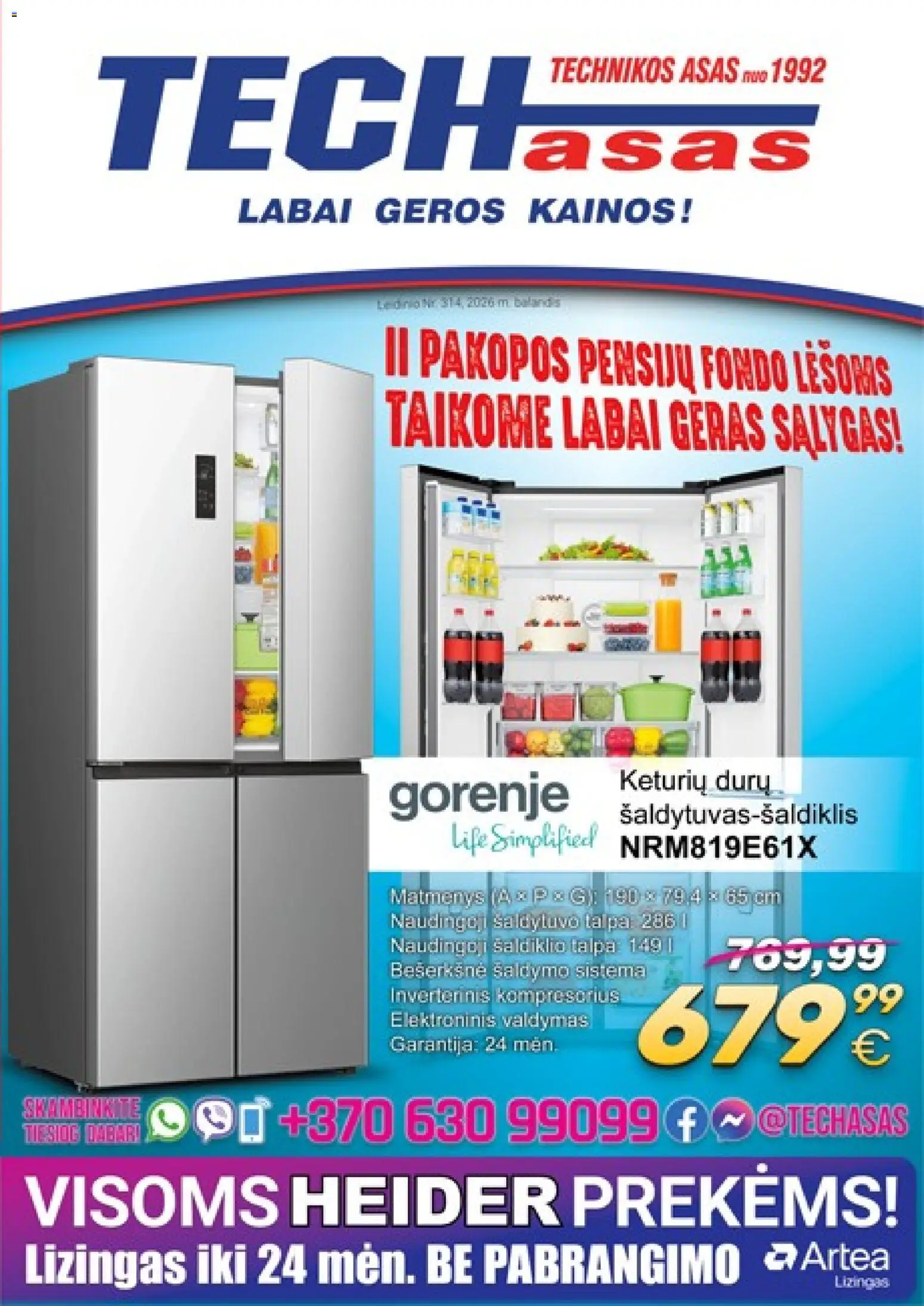 TECHasas parduotuvės leidinio TECHasas leidinys galiojančio nuo 2026.04.09 peržiūra