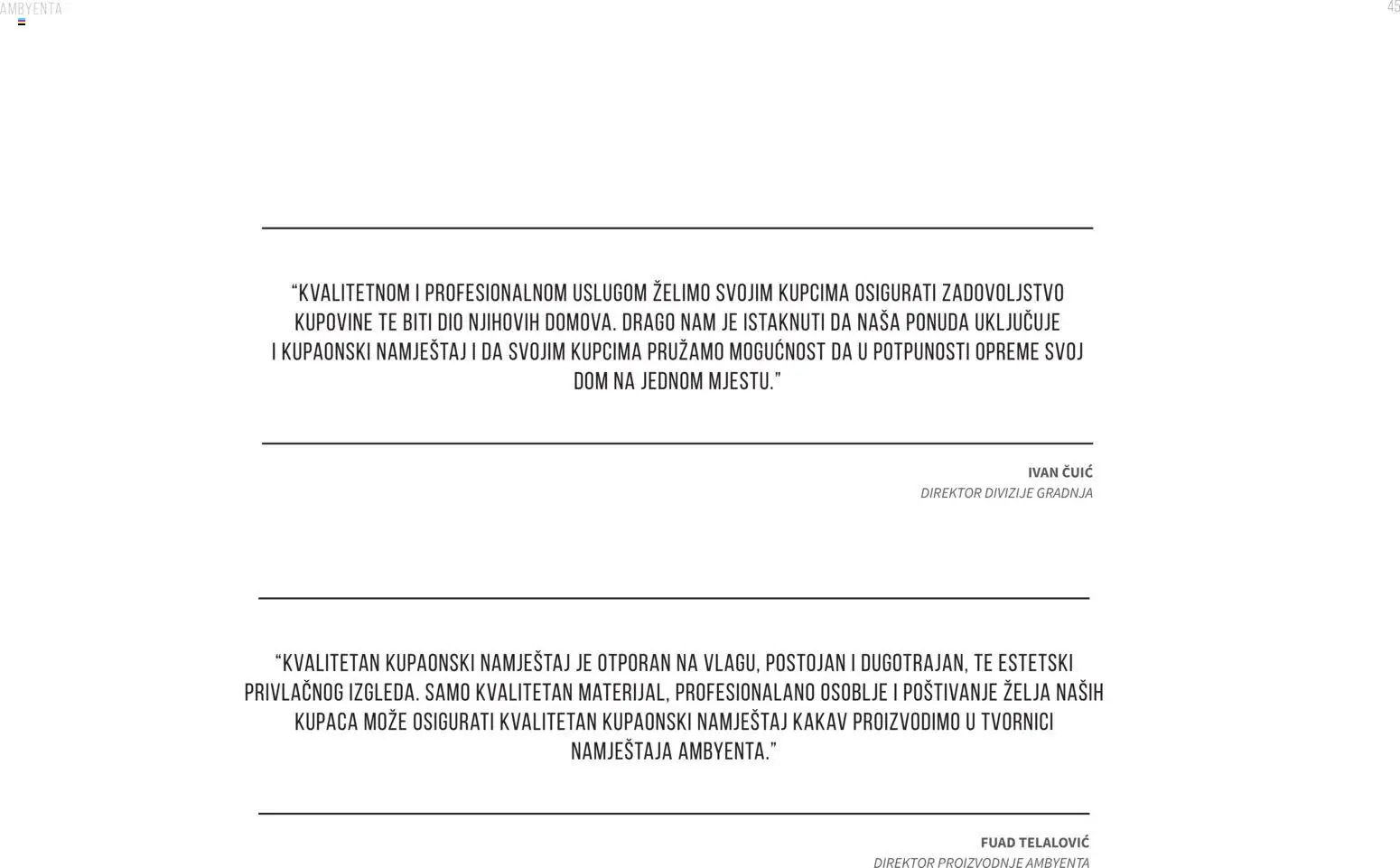 Pregled letka Katalog Kupaonski namještaj trgovine AMBYENTA vrijedi od 2025.10.01