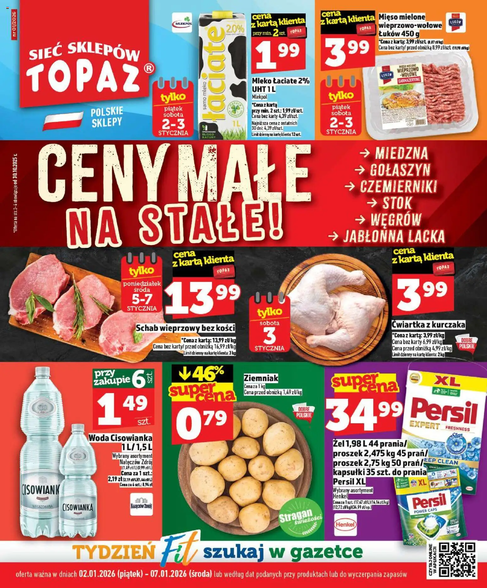 Pogląd gazetki "Ceny małe na stałe" ze sklepu Topaz ważnej od 02.01.2026