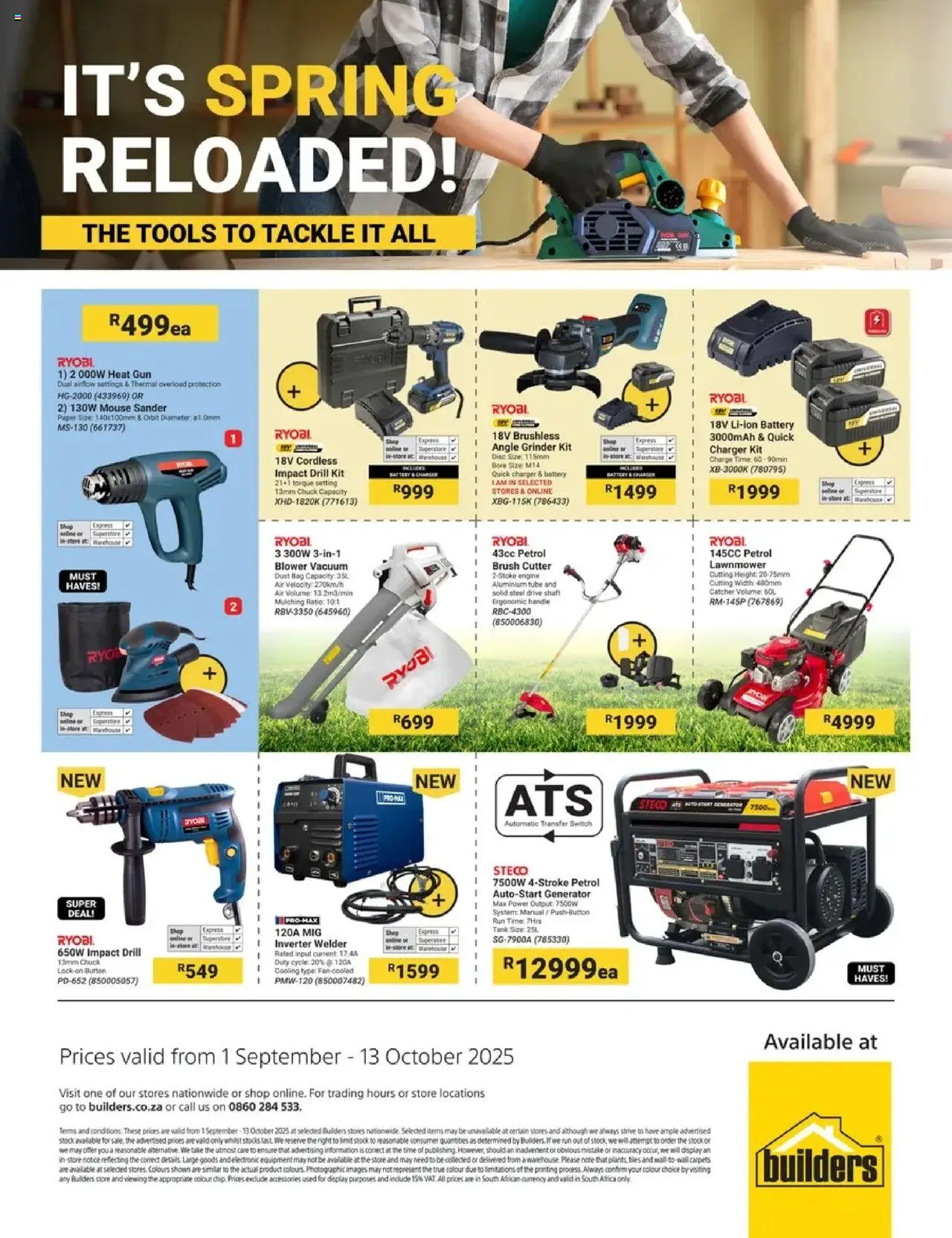 Builders It's Spring Reloaded from 01/09 - 13/10/2025 > Promotions