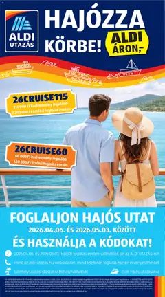 Aldi - Aldi Utazás katalógus megtekintése, amely érvényes 2026.04.09.-től