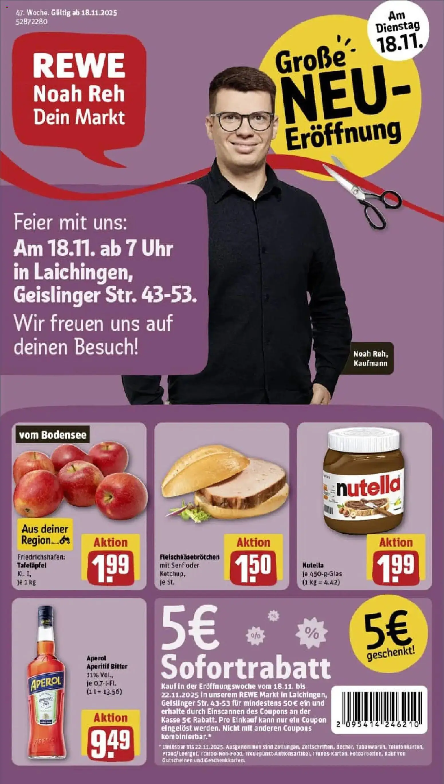 Vorschau von dem Prospekt des Geschäftes Rewe, gültig ab dem 17.11.2025