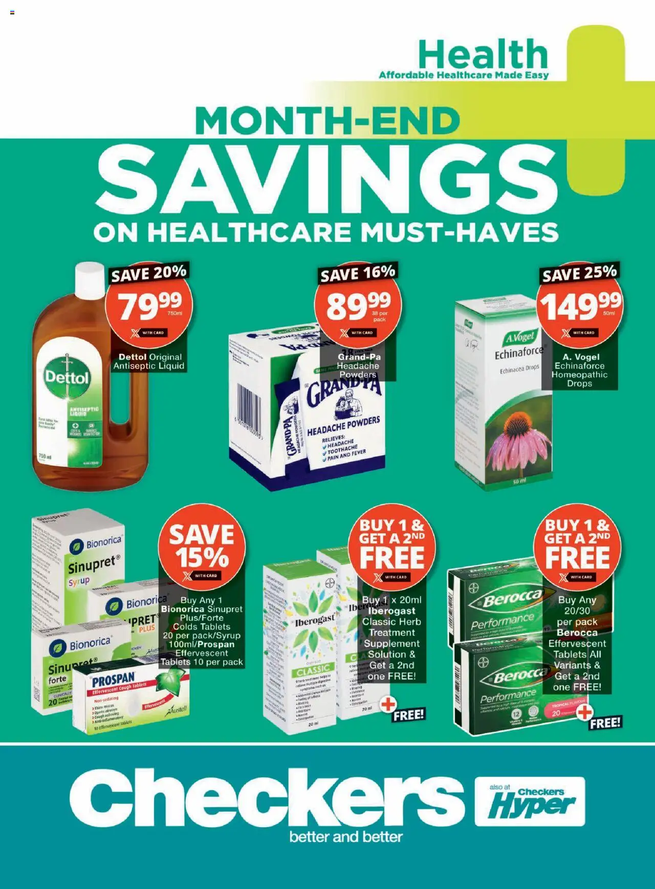 Checkers Medirite July Month-End Promotion 21/07 - 10/08/2025 >> Catalogue