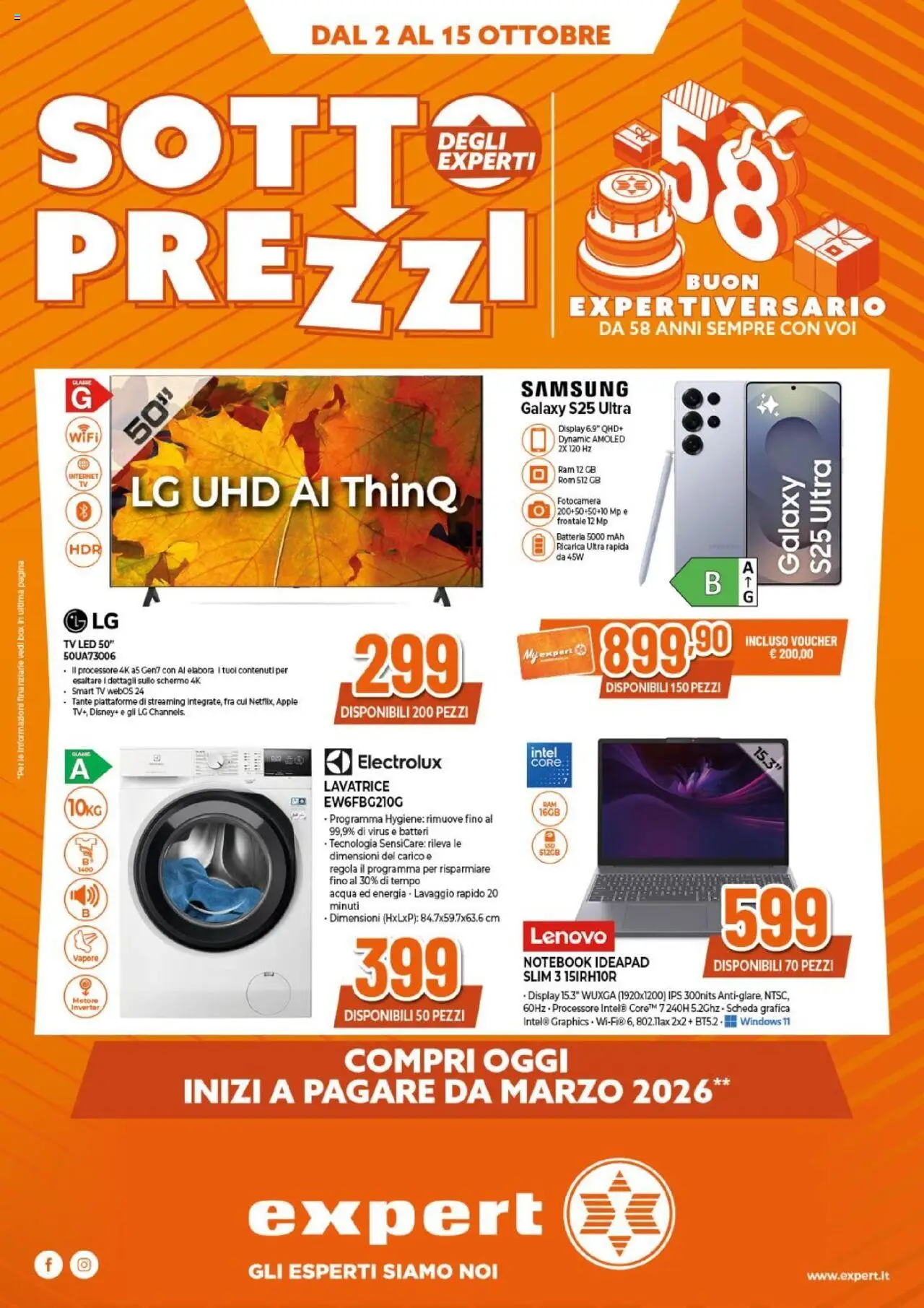 Volantino Expert valido da 02/10/2025 numero di pagina 1