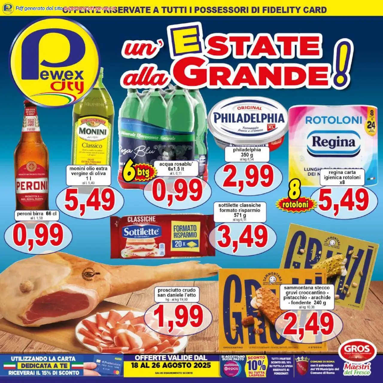 Volantino Pewex valido da 18/08/2025 numero di pagina 1
