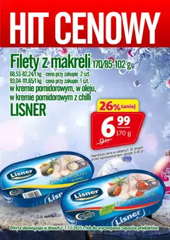 Pogląd gazetki "Promocja - Filety z makreli Lisner " ze sklepu Prim Market ważnej od 01.12.2025